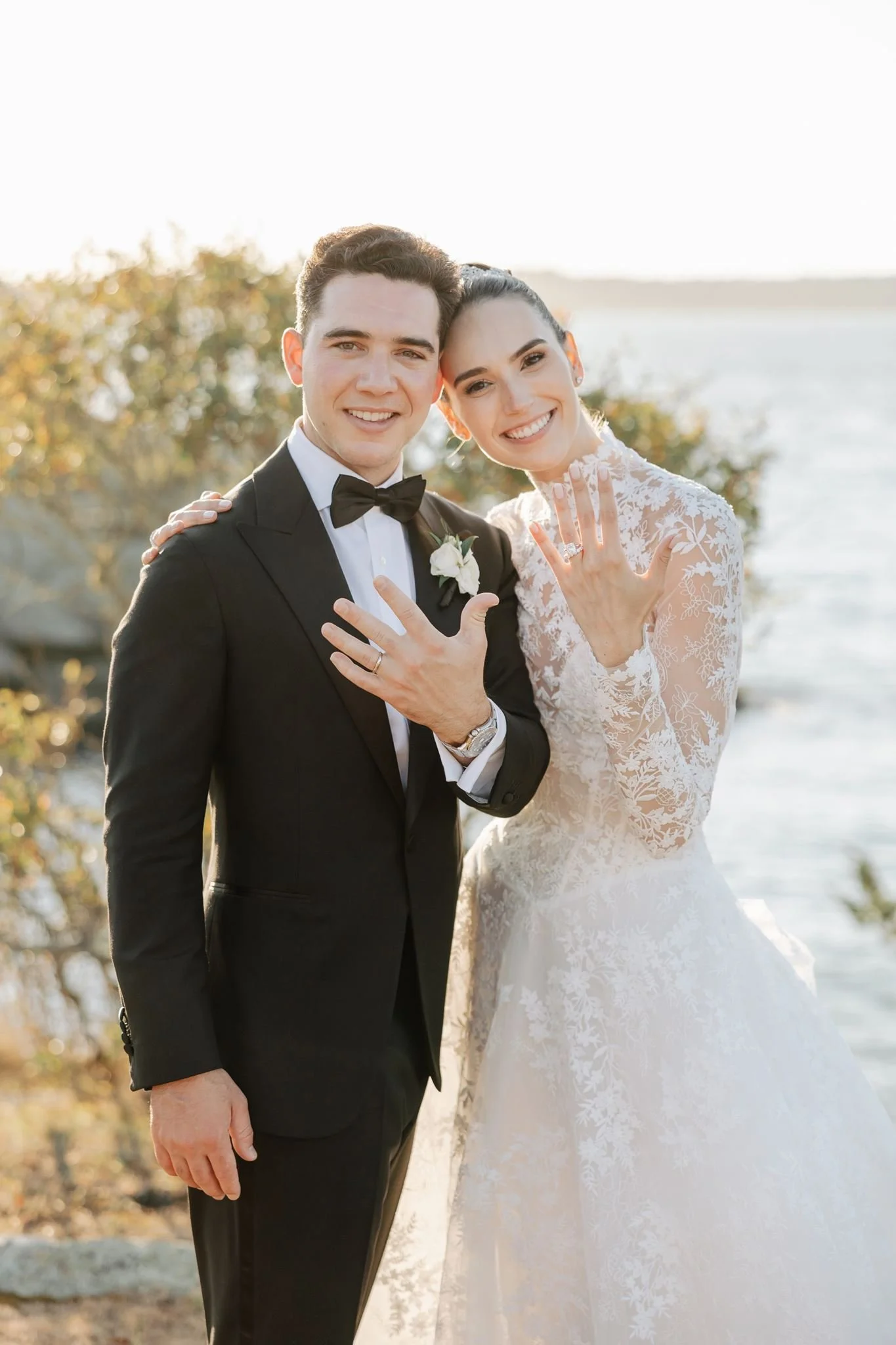bride and groom just married beth chapman styling rhode island wedding