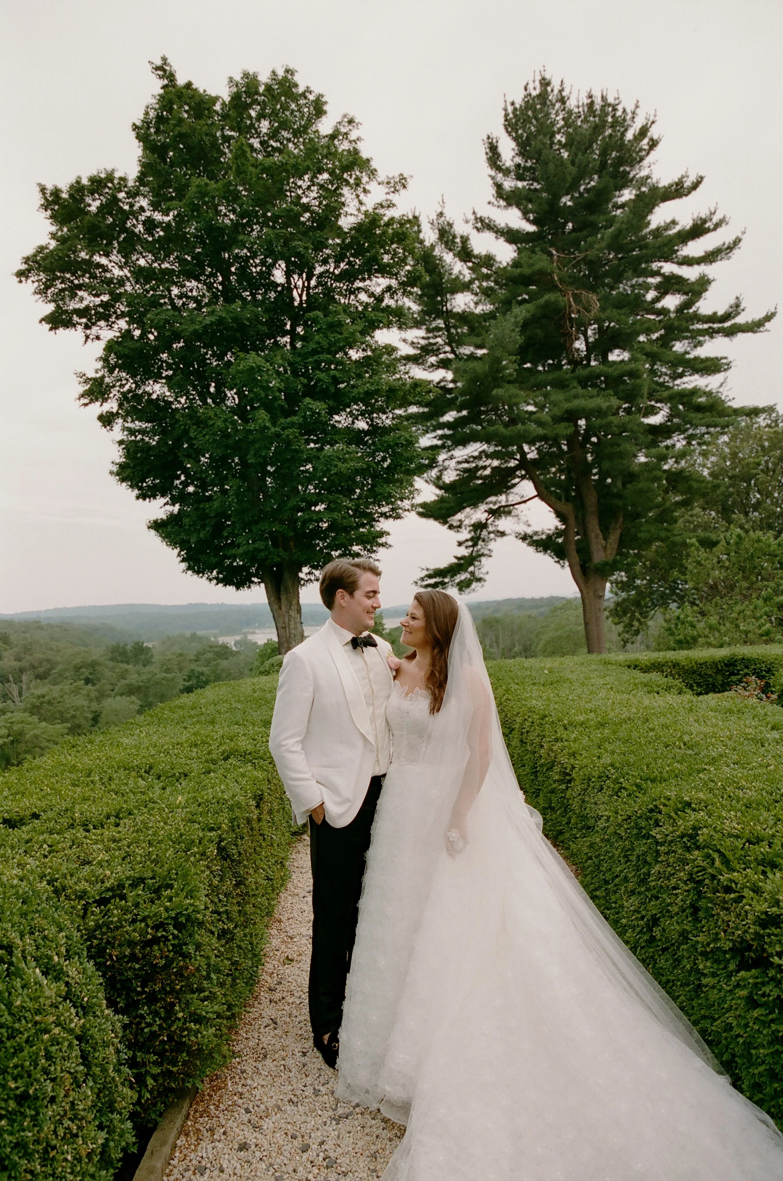 Black Tie Glenmere Mansion NY Wedding with Monique Lhuillier Wedding Dress