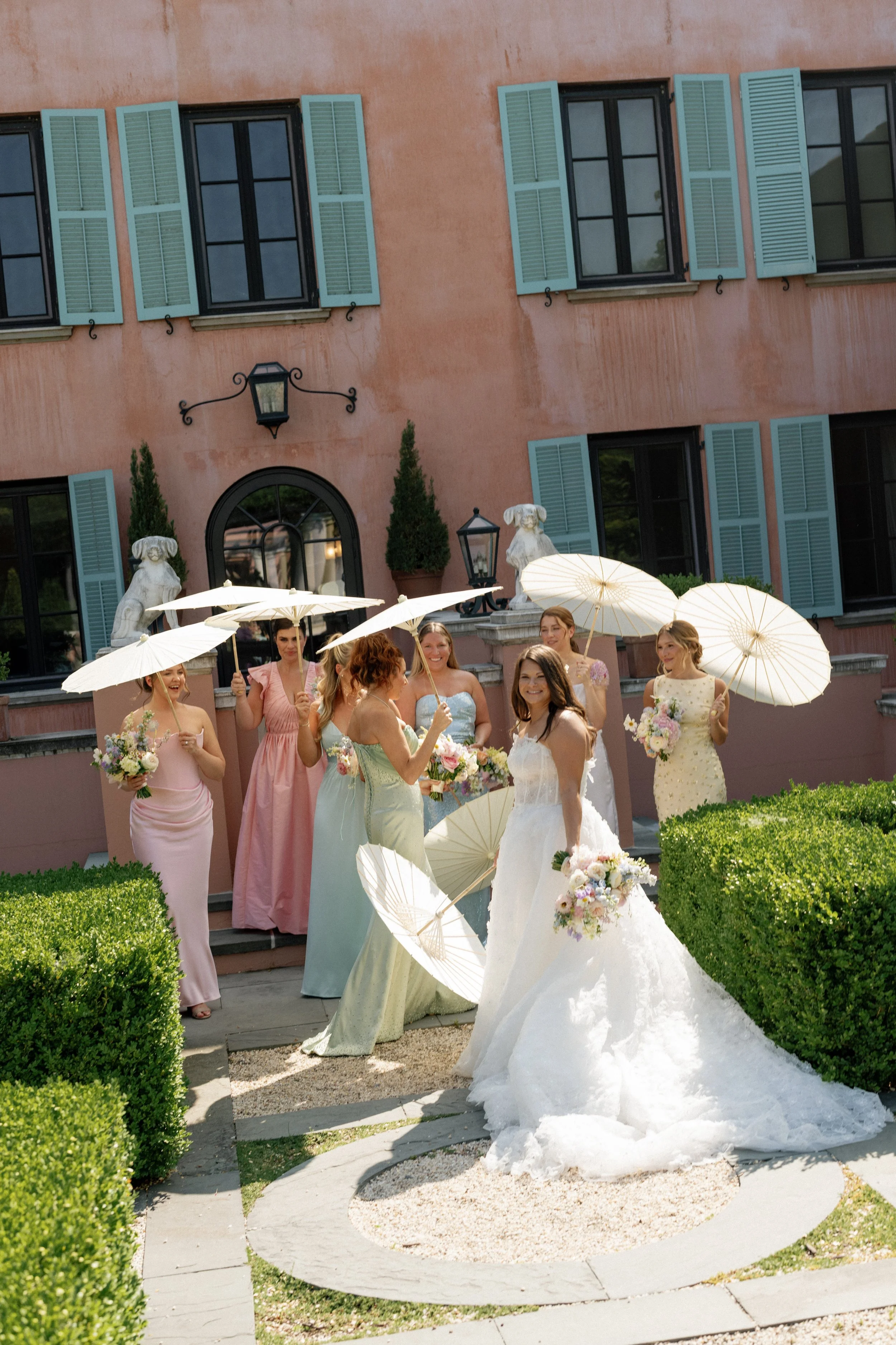 Black Tie Glenmere Mansion NY Wedding with Monique Lhuillier Wedding Dress