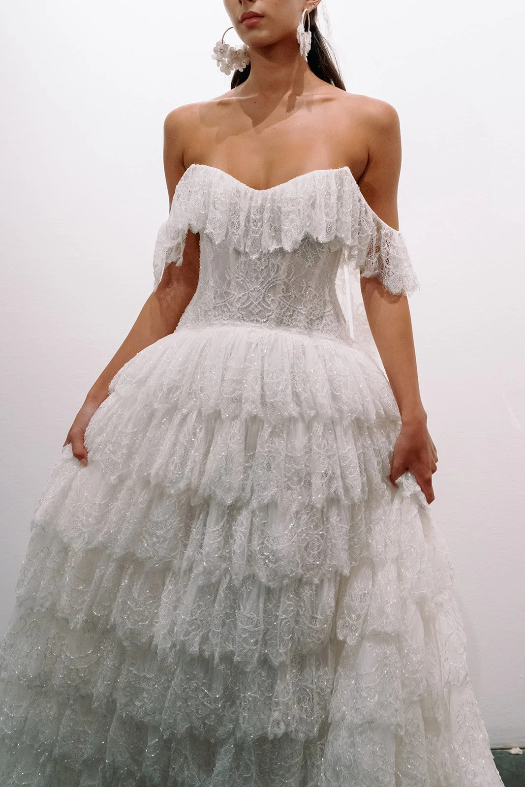 ruffle wedding dress top bridal trends lihi hod