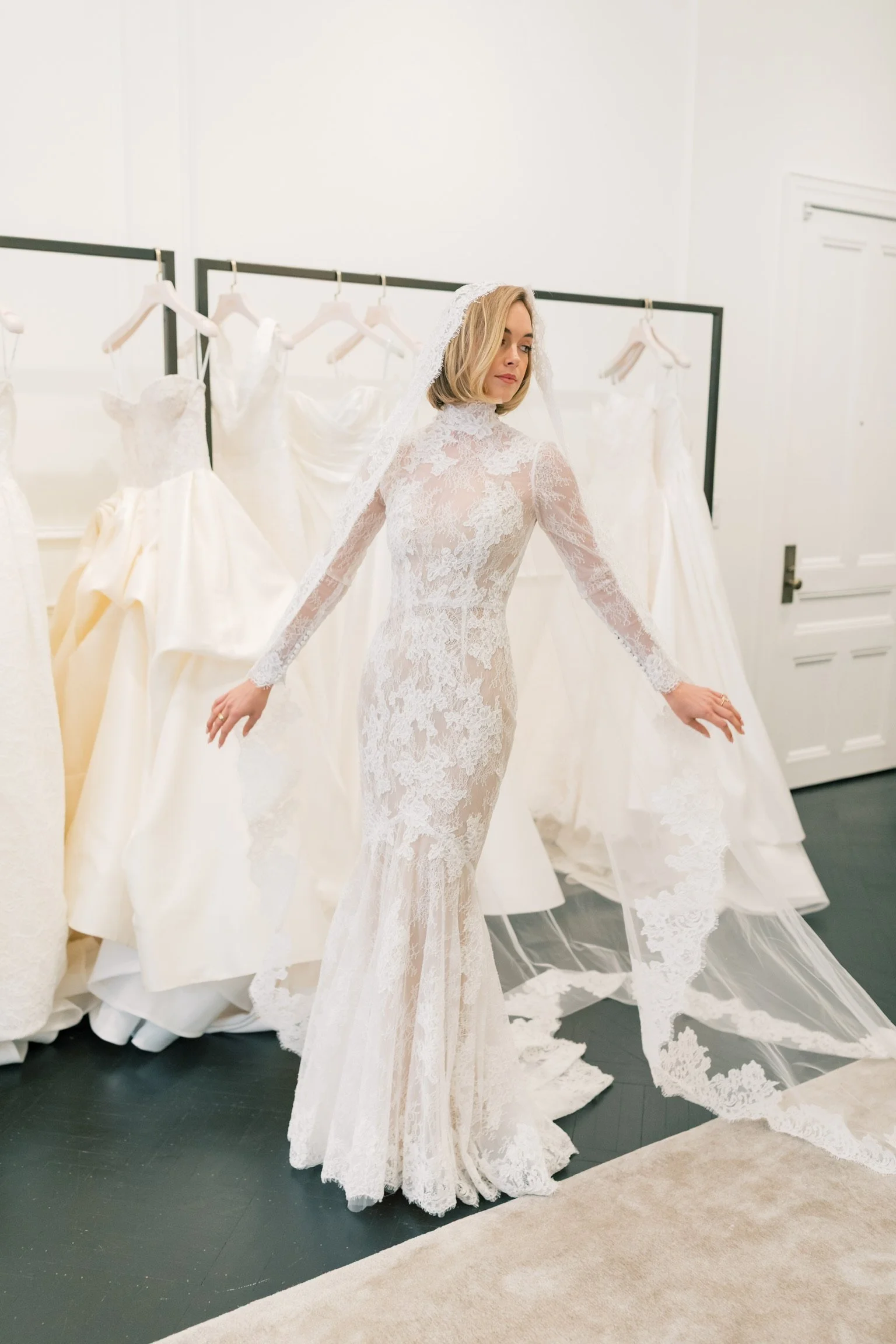 modest modern wedding dress top bridal trends by anne barge beth chapman styling