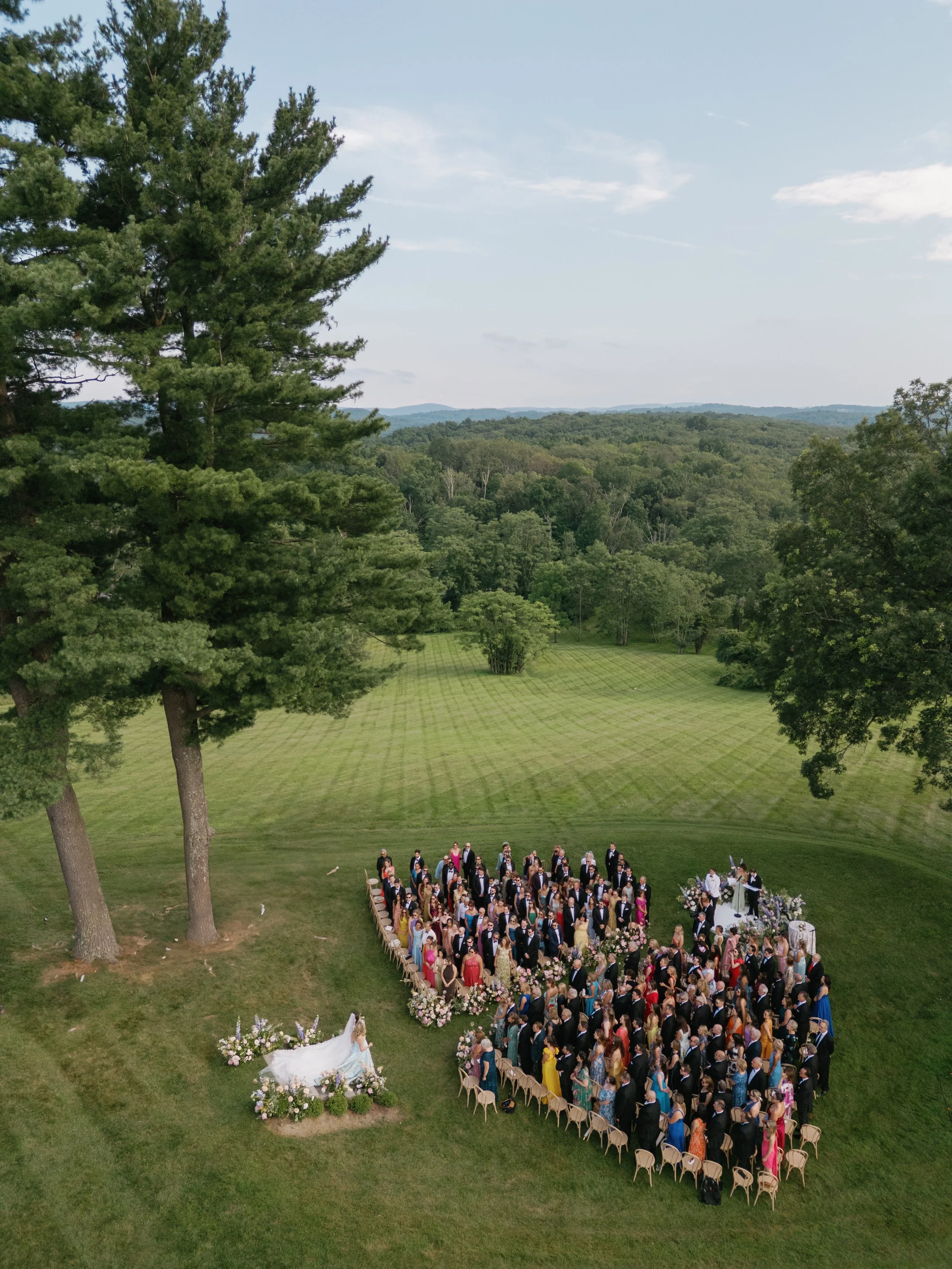 Black Tie Glenmere Mansion NY Wedding with Monique Lhuillier Wedding Dress