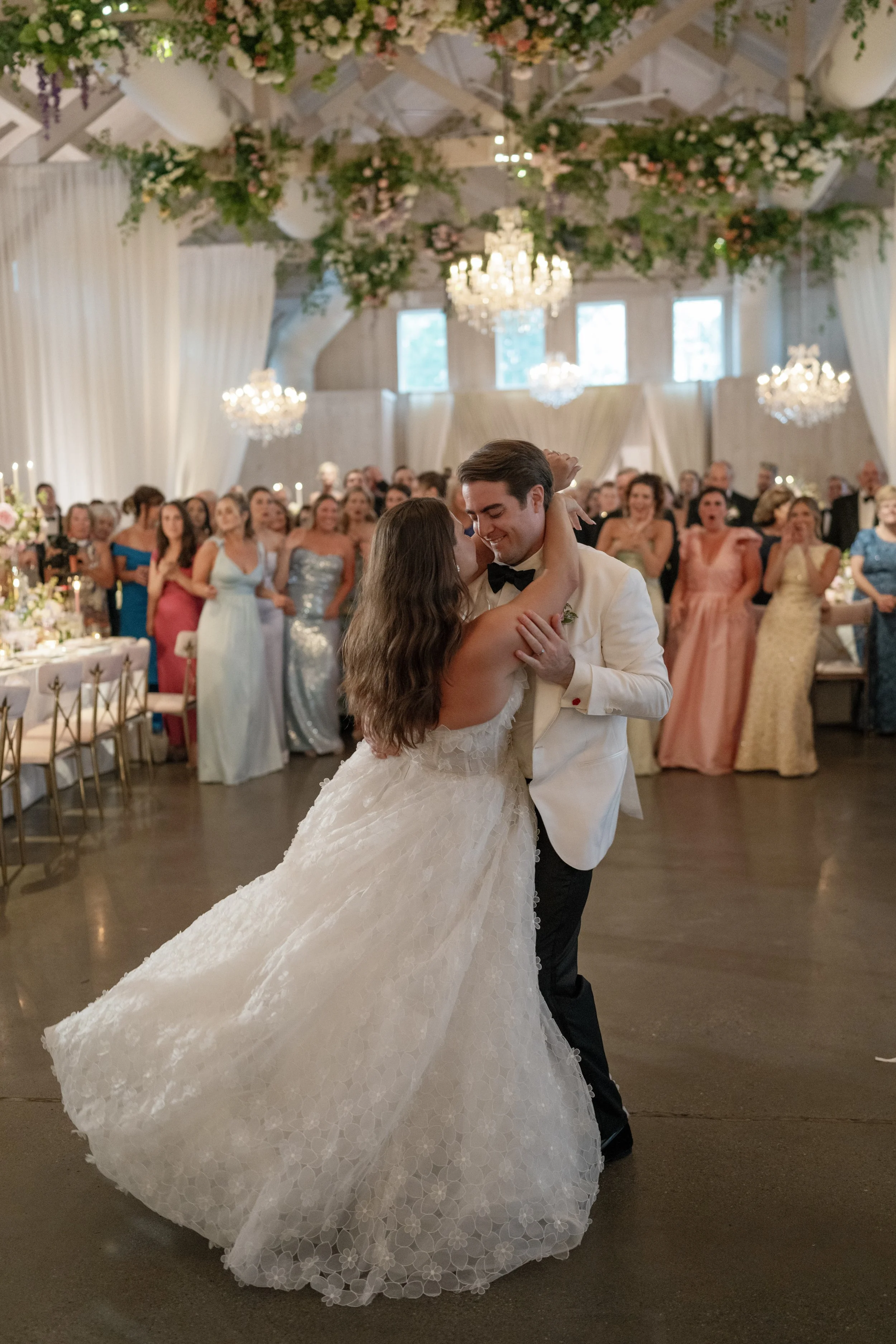 Black Tie Glenmere Mansion NY Wedding with Monique Lhuillier Wedding Dress