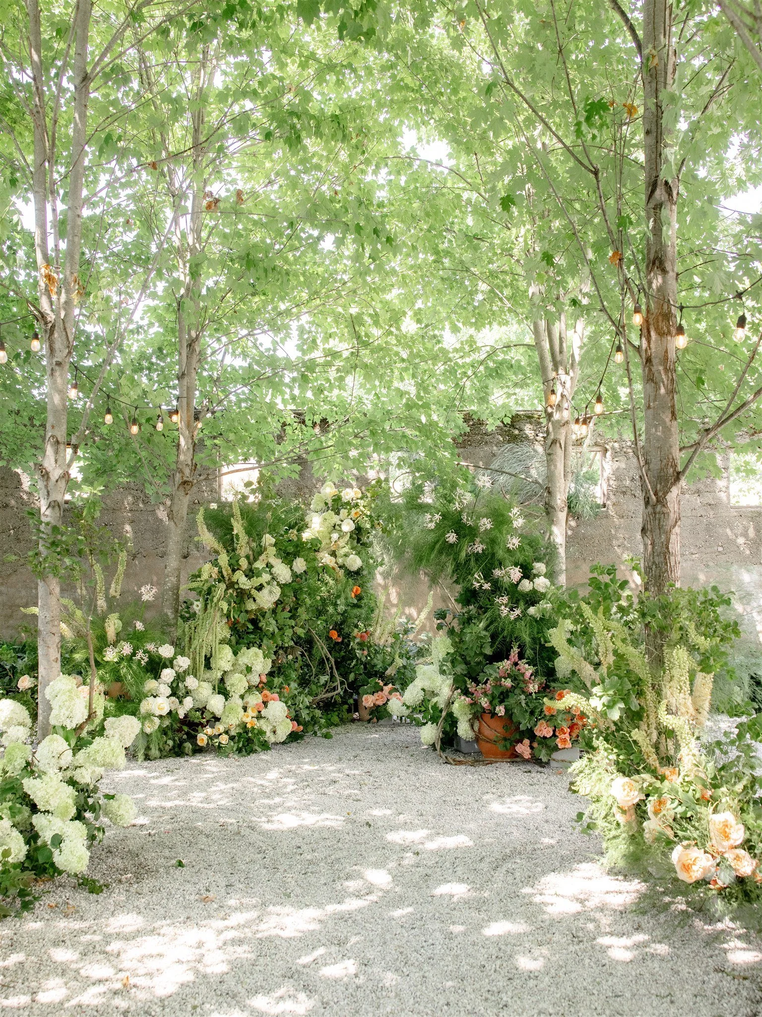 lush garden wedding ceremony modern new york wedding beth chapman styling