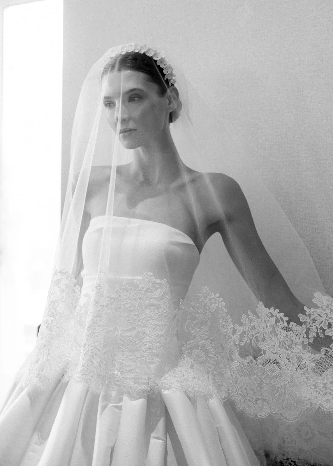 mantilla bridal veil by sareh nouri