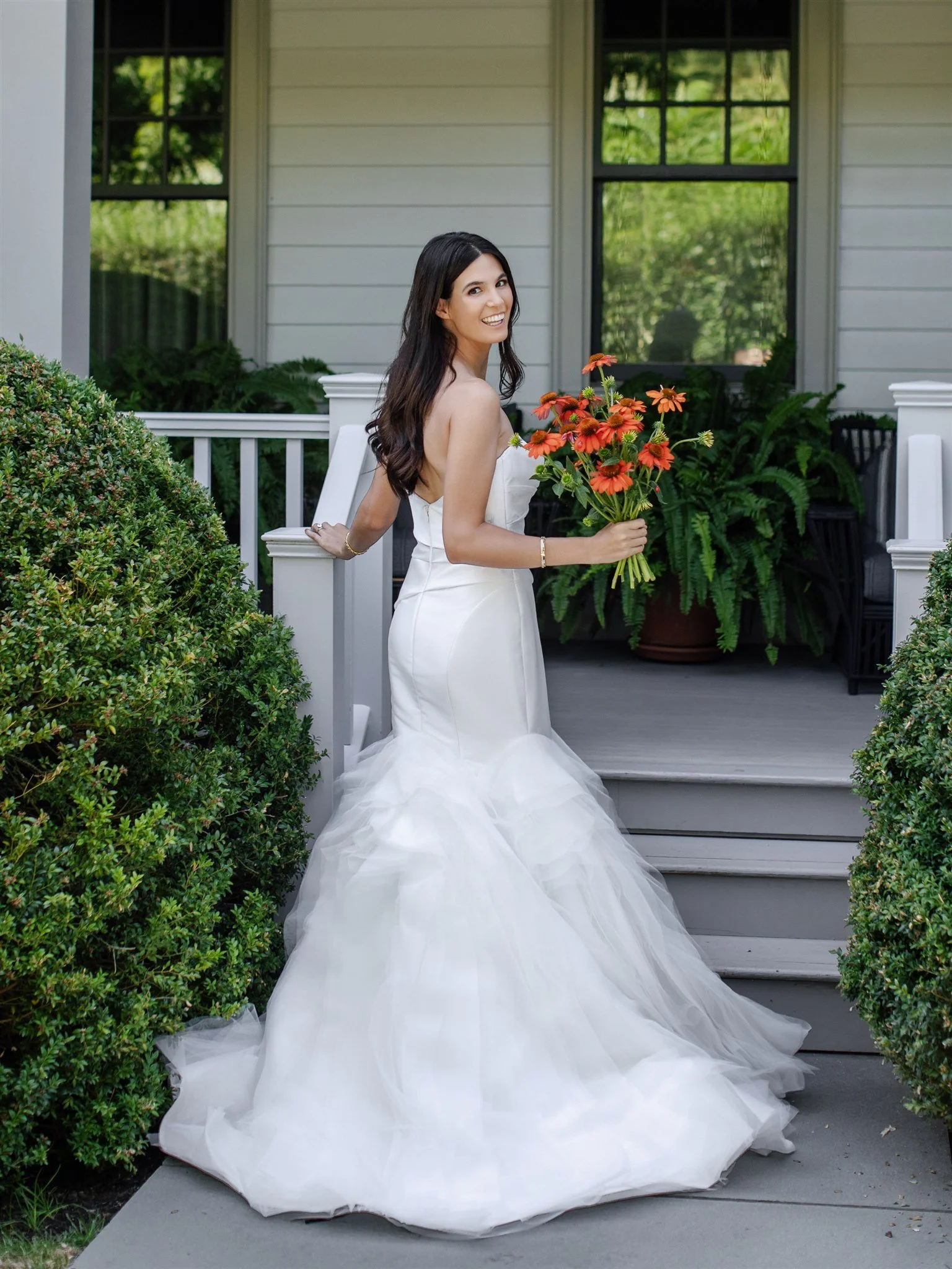 modern fit and flare vera wedding wedding dress new york wedding beth chapman styling