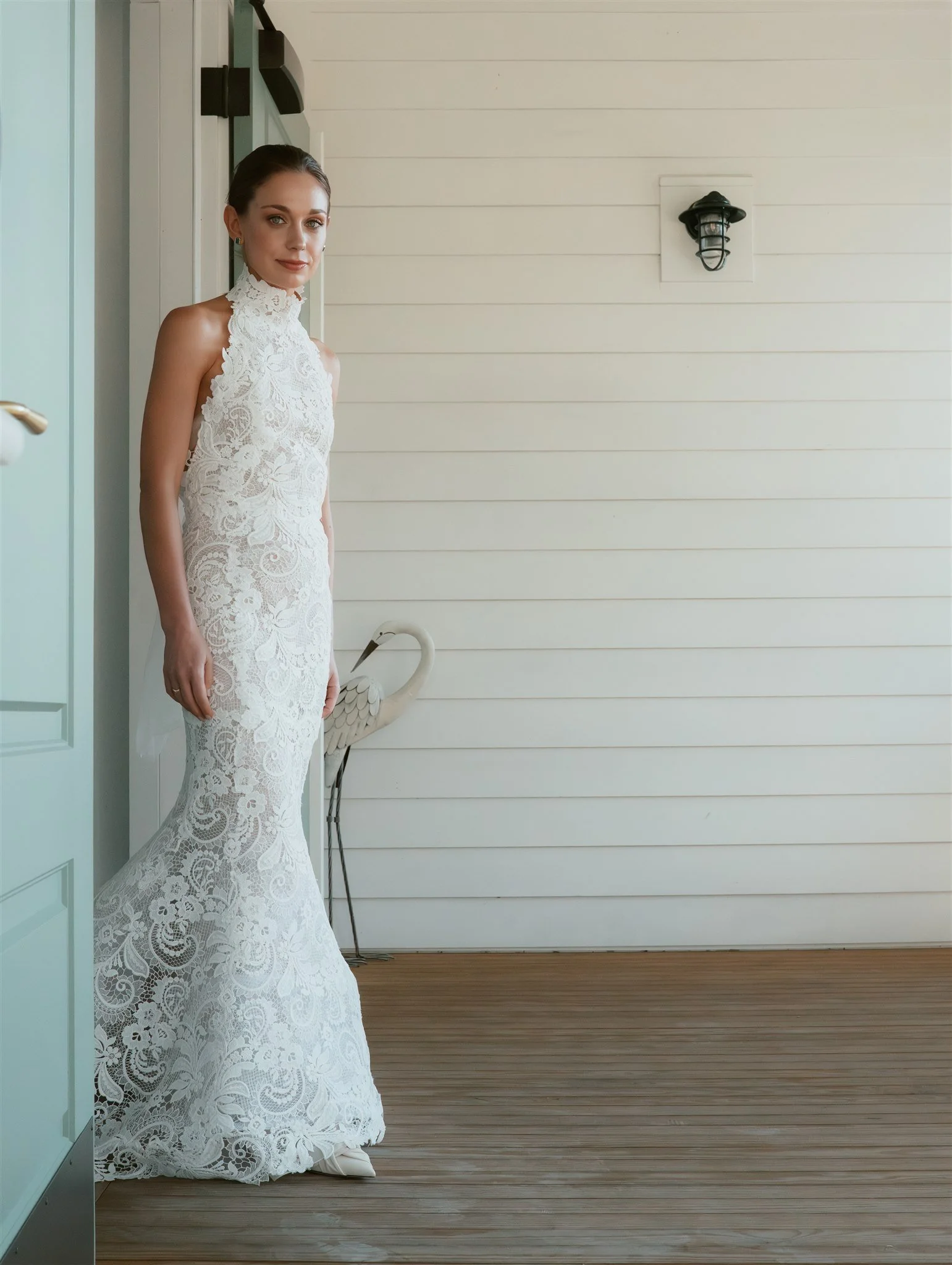 black tie charleston wedding at the dunlin oscar de la renta dress