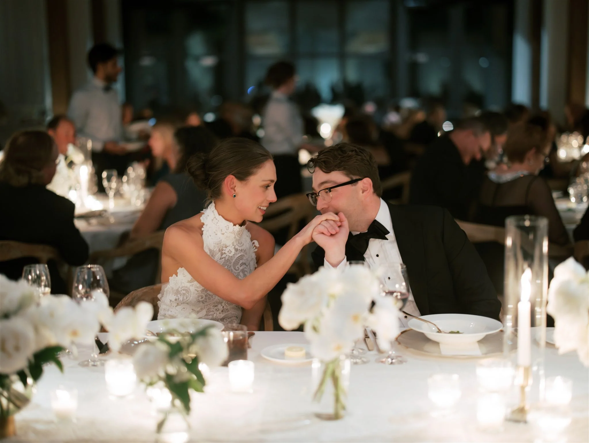 black tie charleston wedding at the dunlin oscar de la renta dress