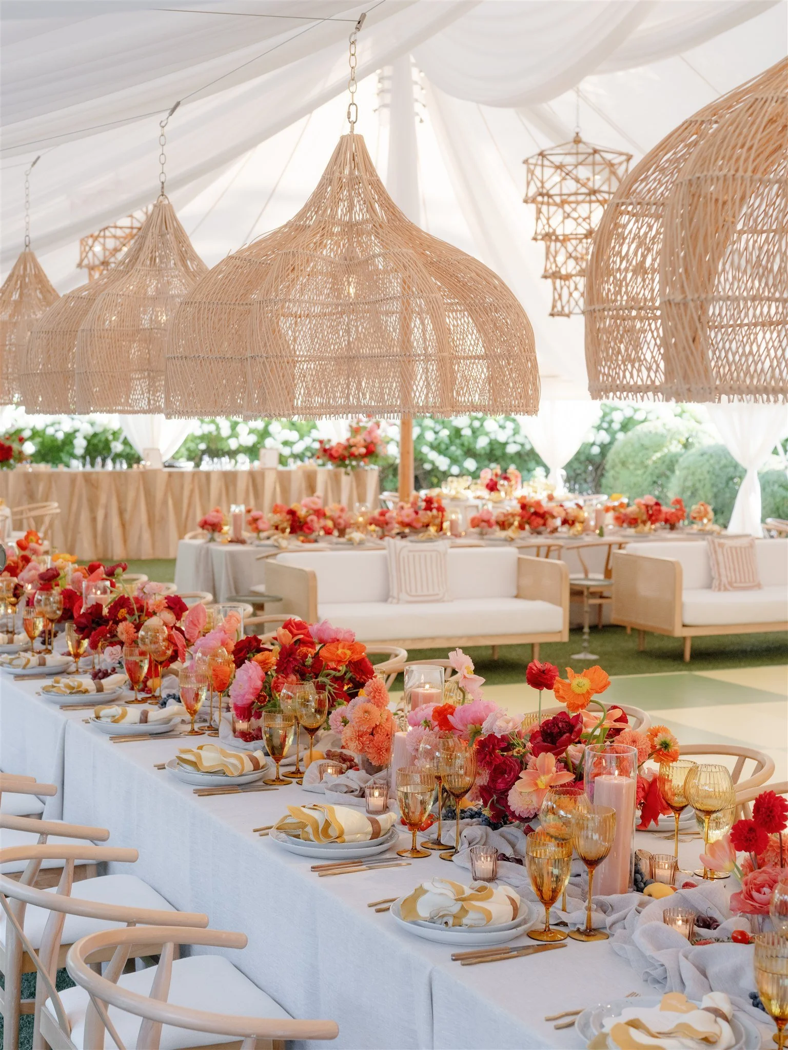 elegant reception tablescape sperry tent luxury hudson valley garden wedding beth chapman styling