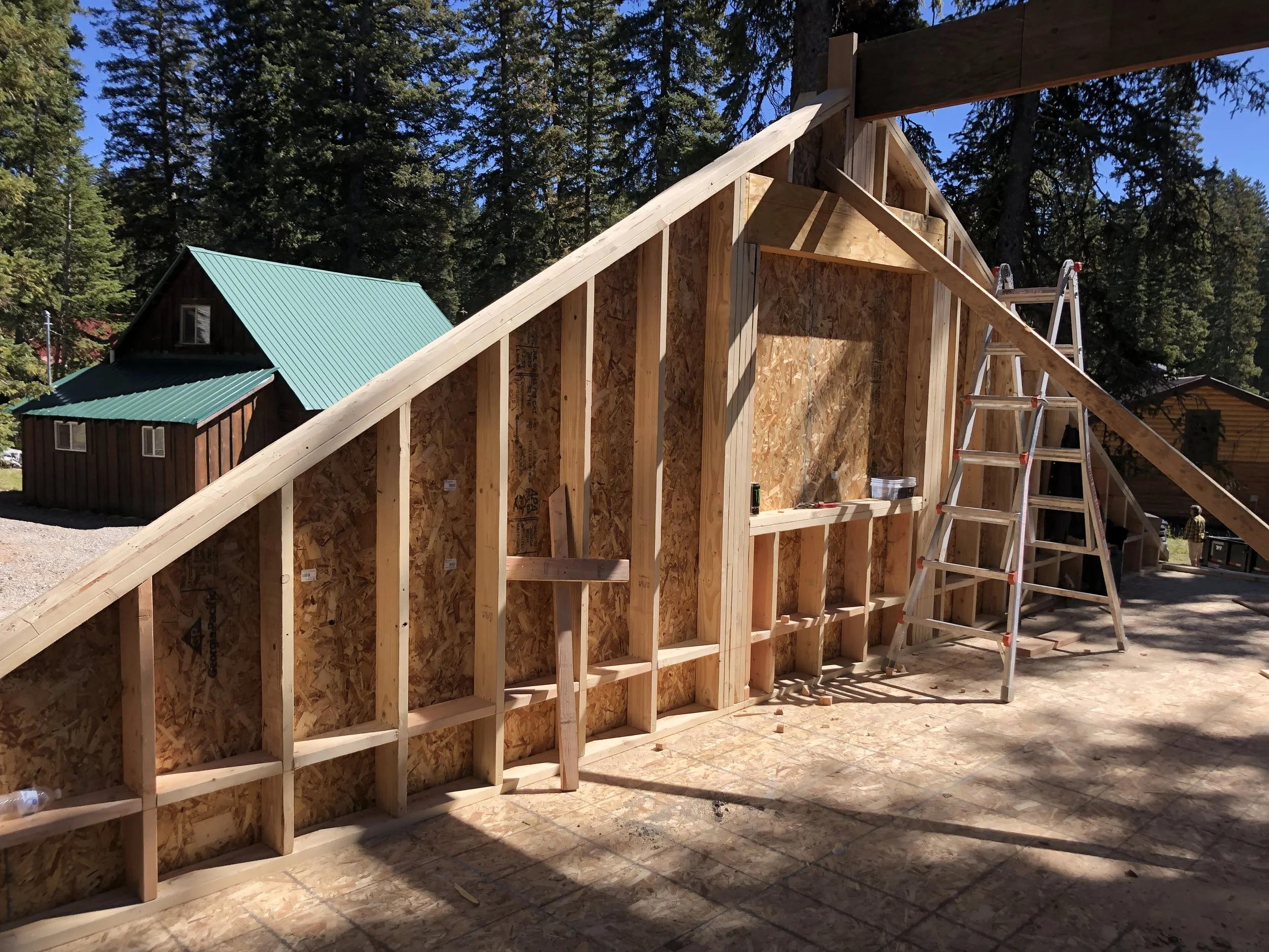 Framing an addition on the Grand Mesa.  We love cabins, the Grand Mesa and construction.  When combined, the magic happens.  Contact us today to build your Mesa Dream Cabin
