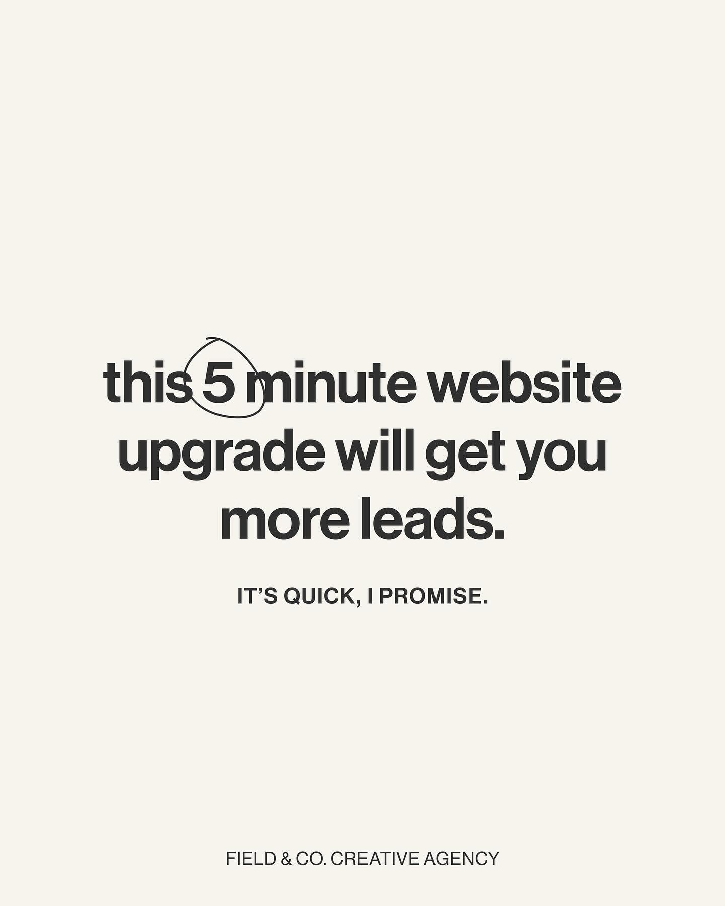 Strategic decisions don&rsquo;t need to be complicated. YOU are totally capable of small tweaks that will make HUGE impact in your biz. 💰 

This 5-minute website upgrade will turn your hero section into a lead-generating machine. 🔥 

Here&rsquo;s h