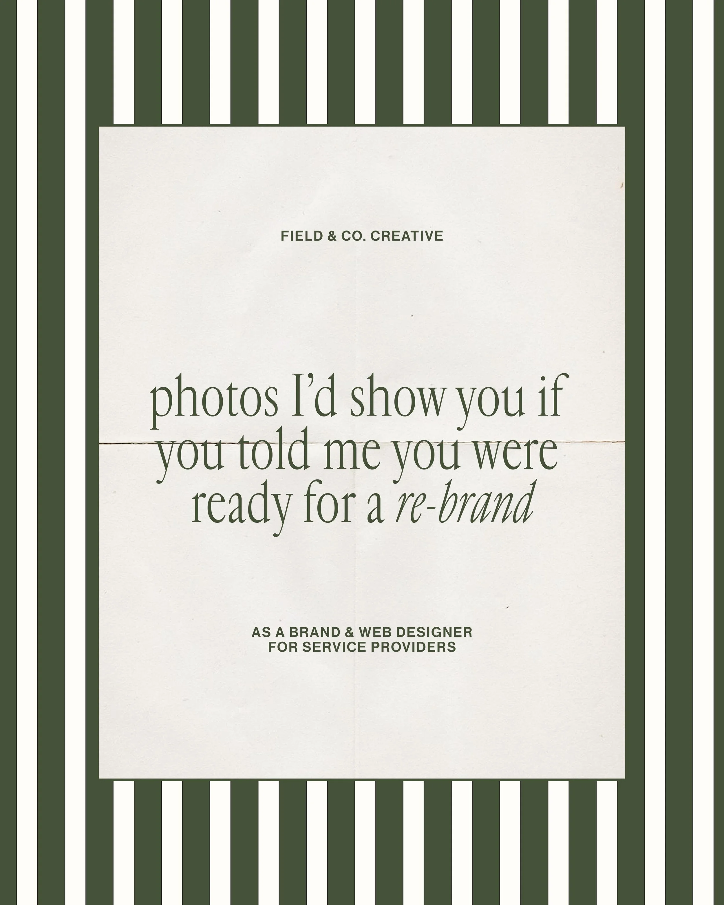 if you told me you were ready for a rebrand, i&rsquo;d show you this post. 😎🤠

your brand is the foundation everything else is built on. 

your website, your social media, your business cards, your ads.. they all live on top of it. and if that foun