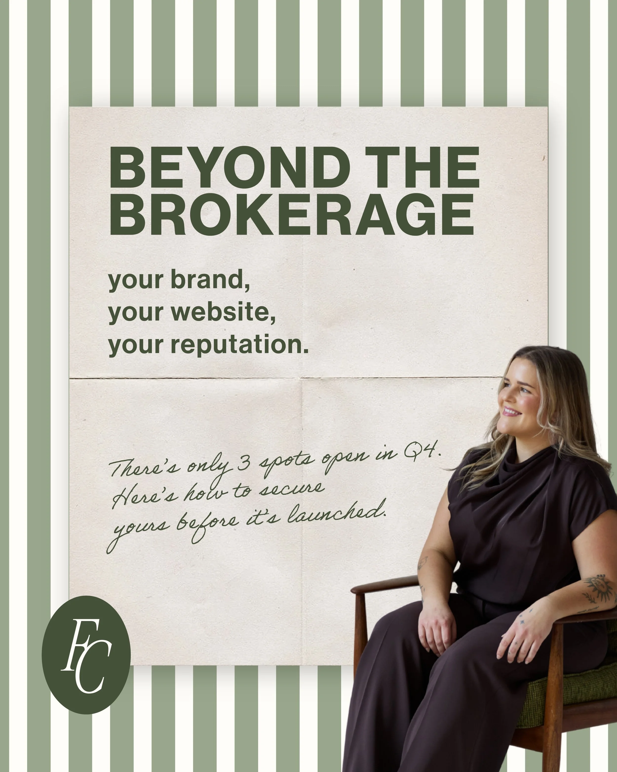 I've been hinting at this all week, so here it is. 🤫

Beyond the Brokerage is the new brand &amp; website bundle built just for realtors and it's launching next week.

you're phenomenal at what you do but you're still using your brokerage's template
