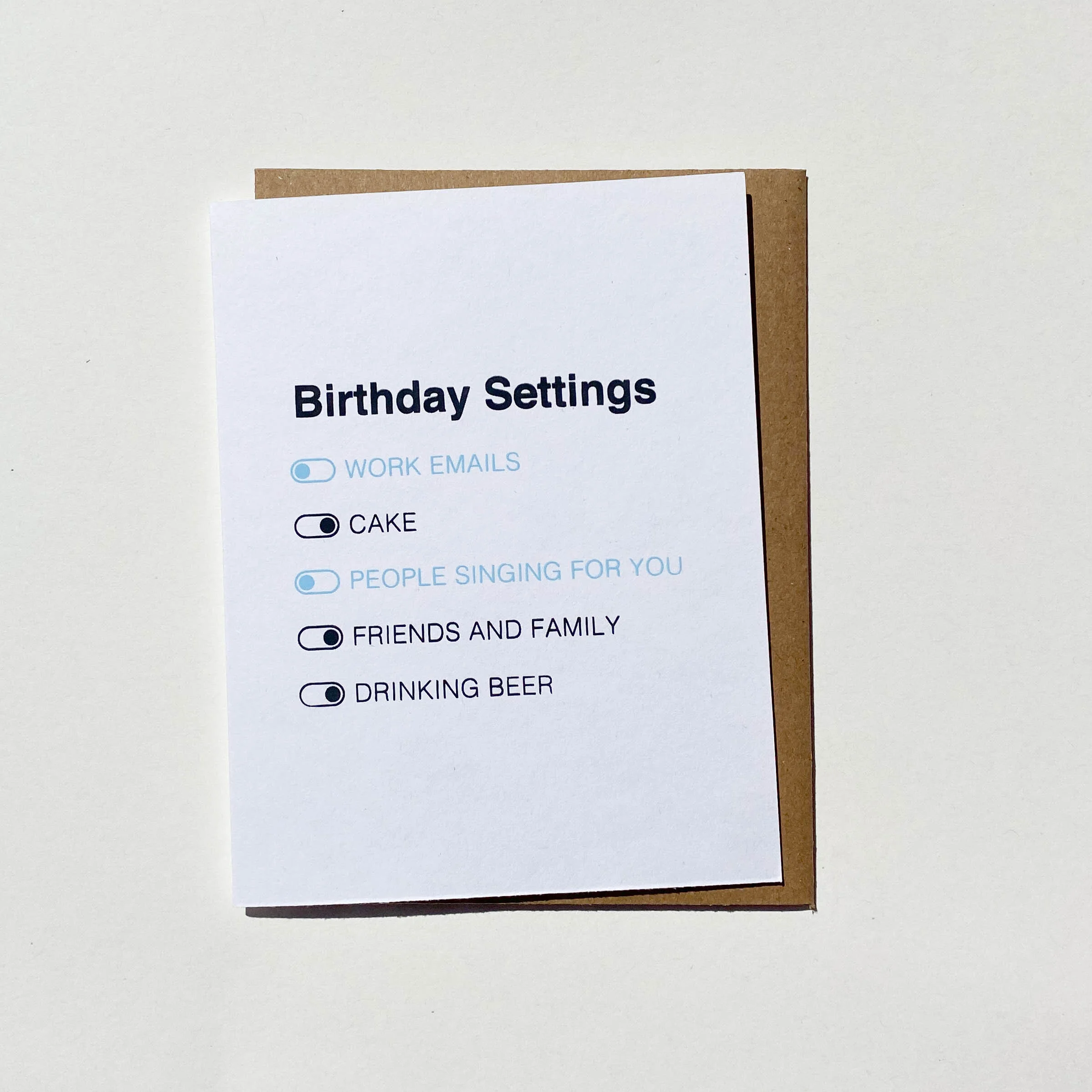 Birthday Settings Card