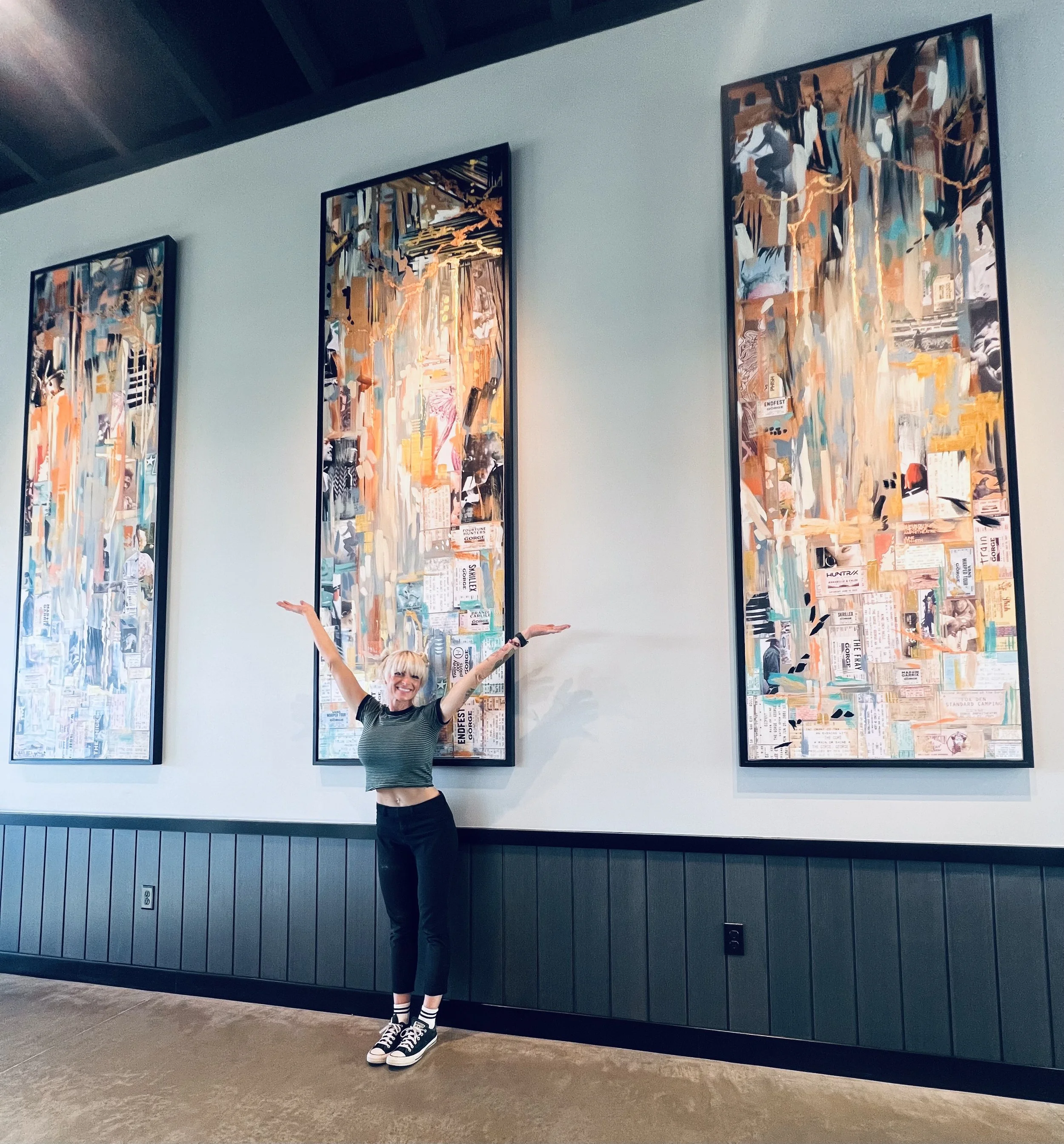Large Triptych for Encore restaurant in Crescent Bar, WA.