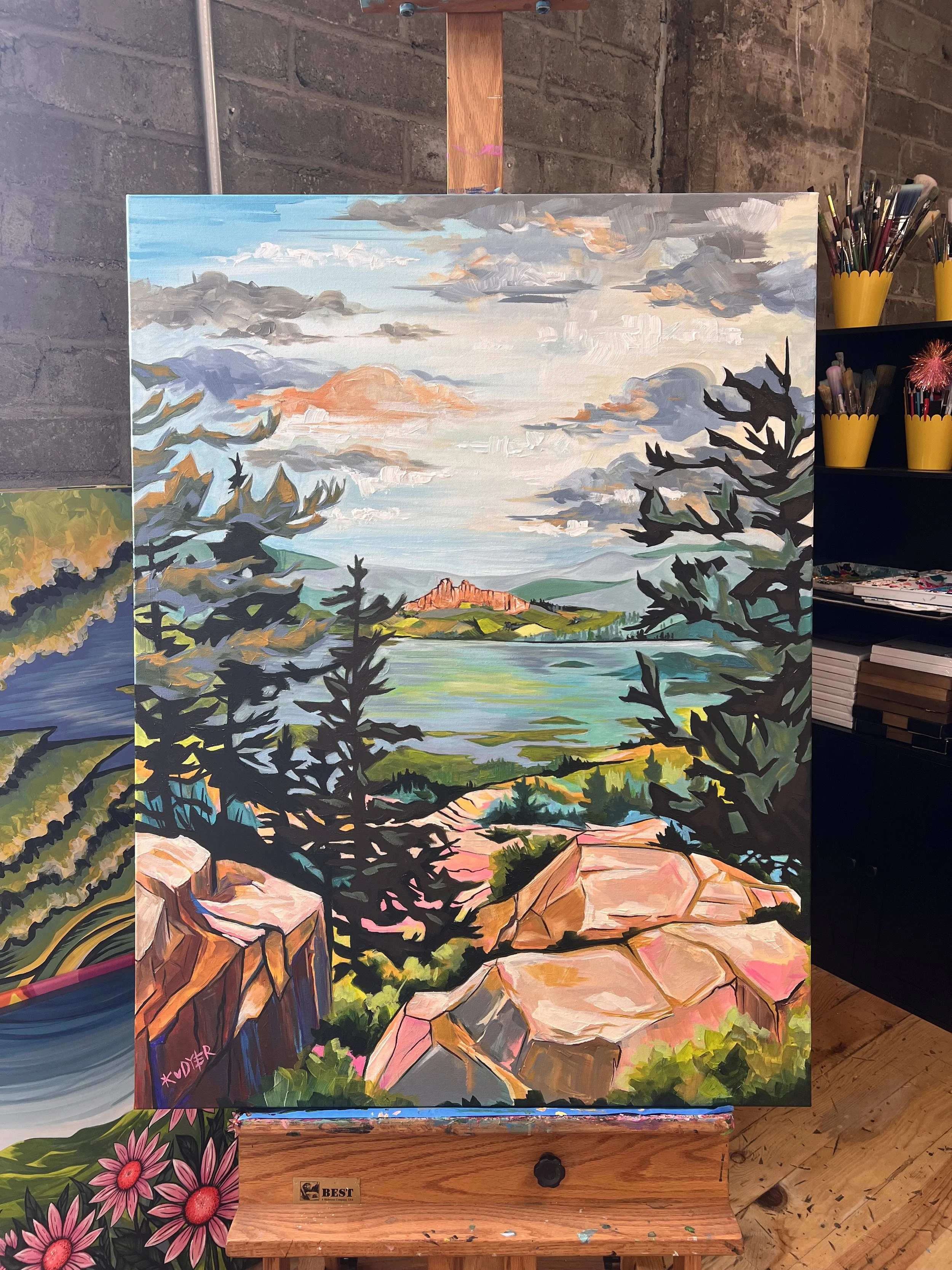 "Wenatchee Valley Vibez" 30" x 40" acrylic on canvas