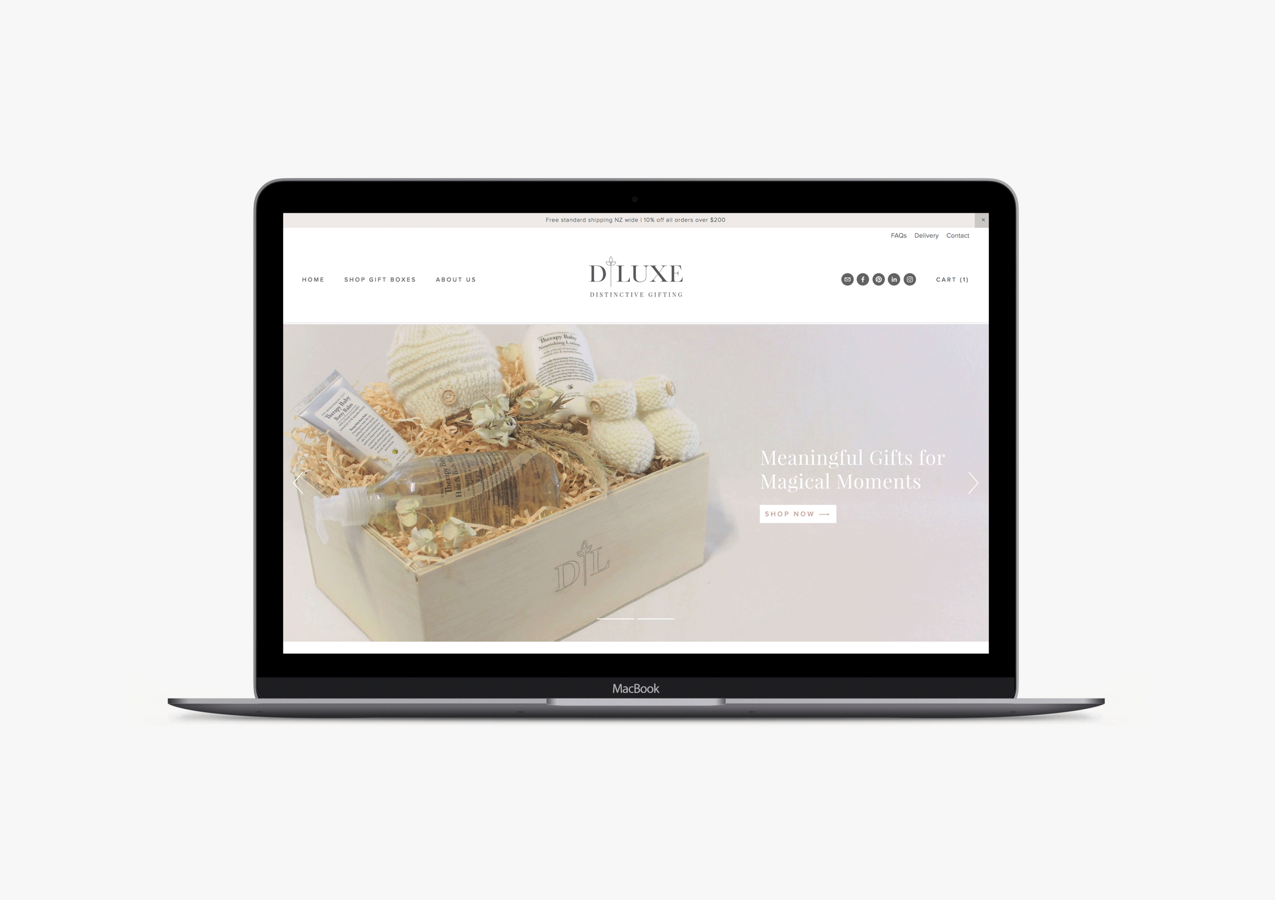 D’luxe Gifting website - January Made Design