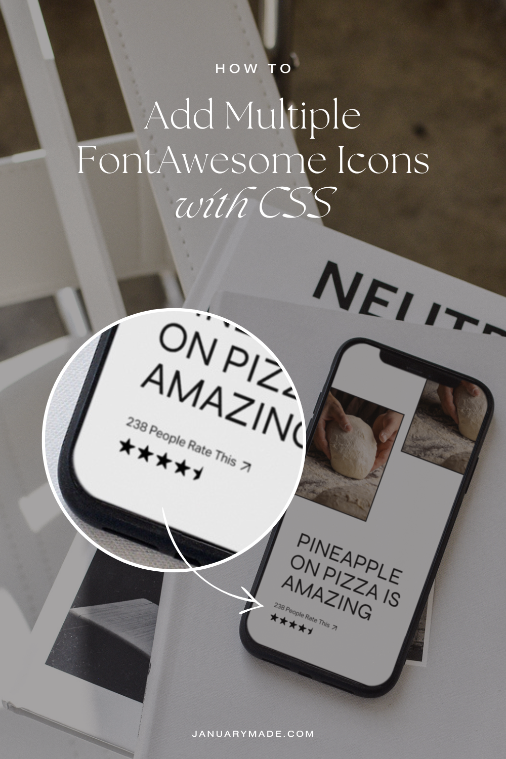 How To Add Multiple FontAwesome Icons with CSS