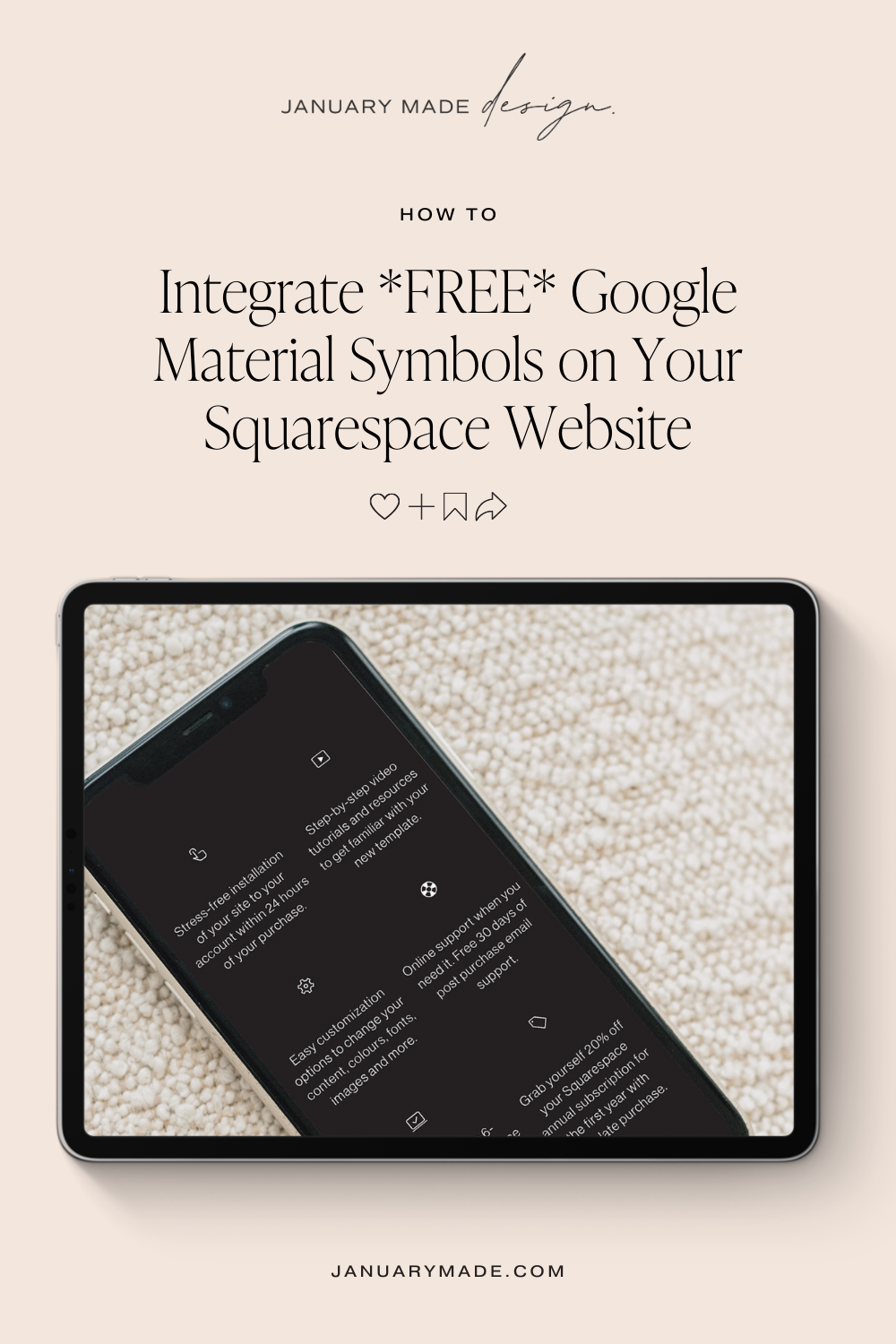Integrate Google Material Symbols on Your Squarespace Website