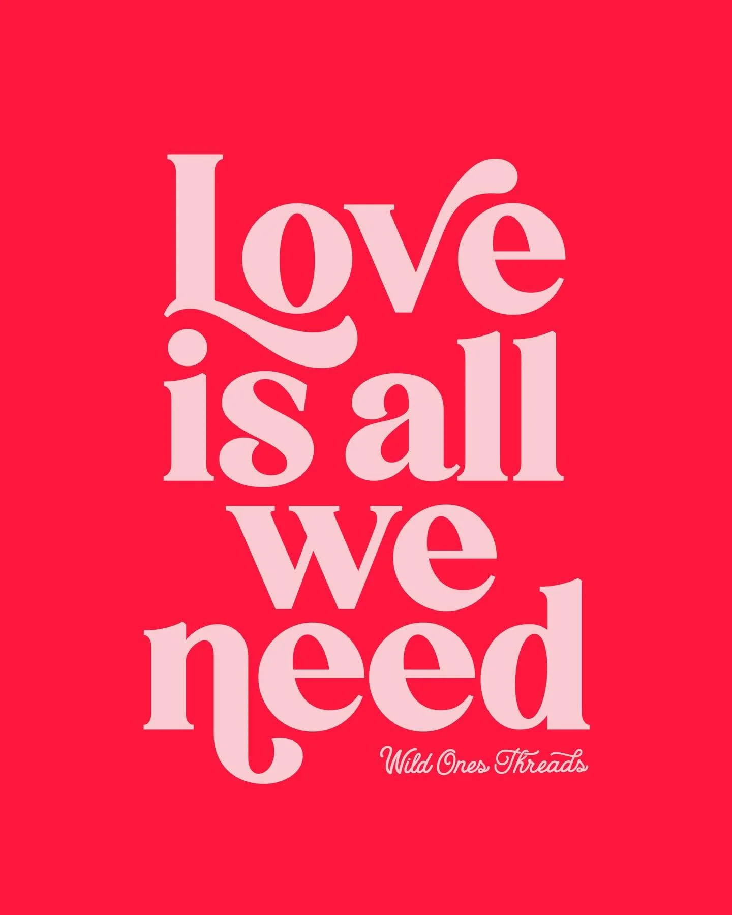 A customer recently shared a moment with us that truly meant a lot. While wearing our &ldquo;Love Is All we Need&rdquo; shirt at the grocery store, a woman in the same aisle suddenly began singing &ldquo;All You Need Is Love&rdquo; by The Beatles.

S