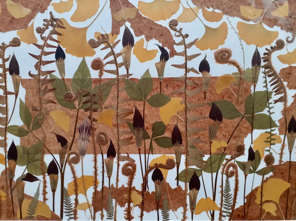 Flora fantasy 34 x 43 original — Haley J's Intrinsic Natural Art
