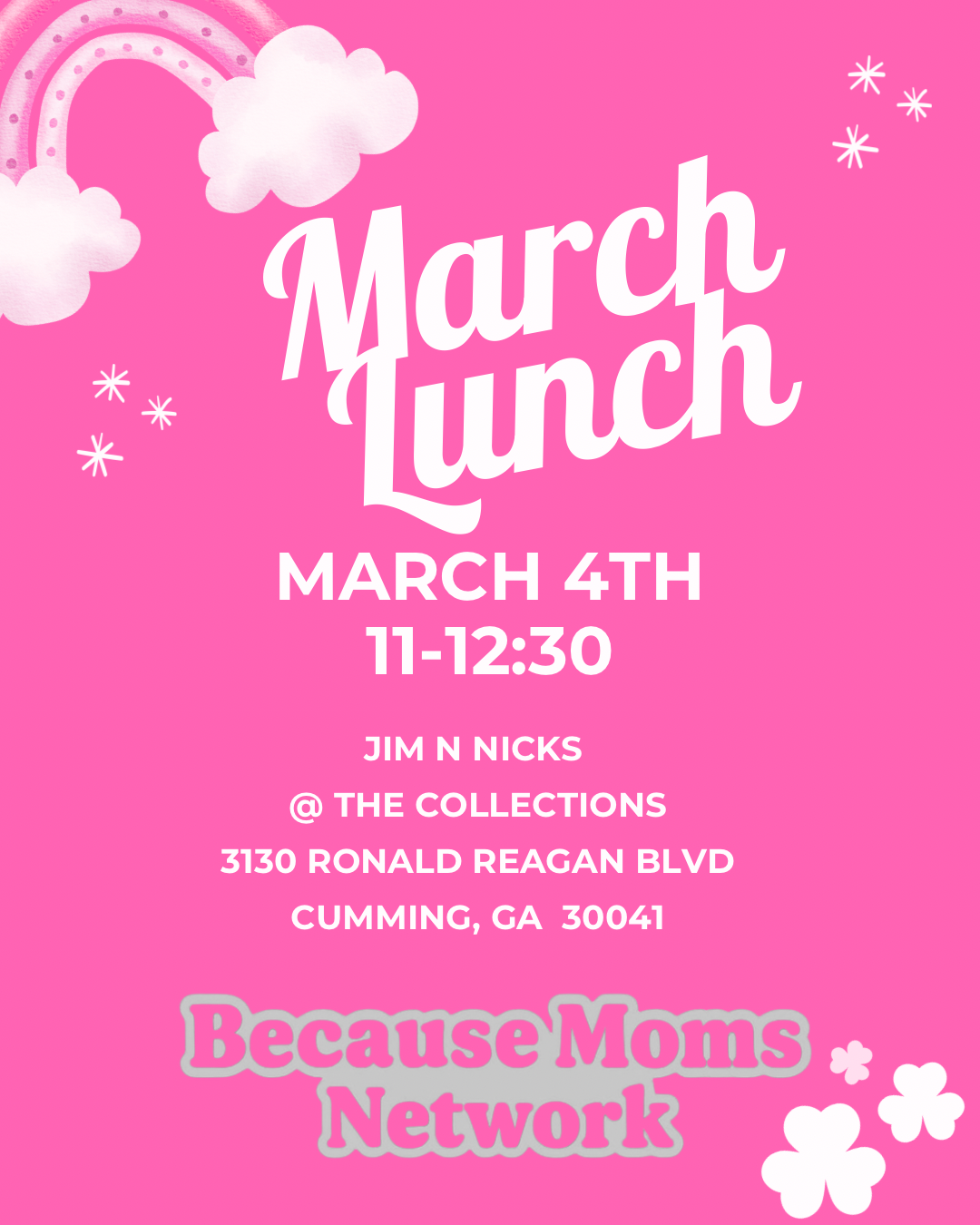 March Networking Lunch | Because Moms Network 🌸