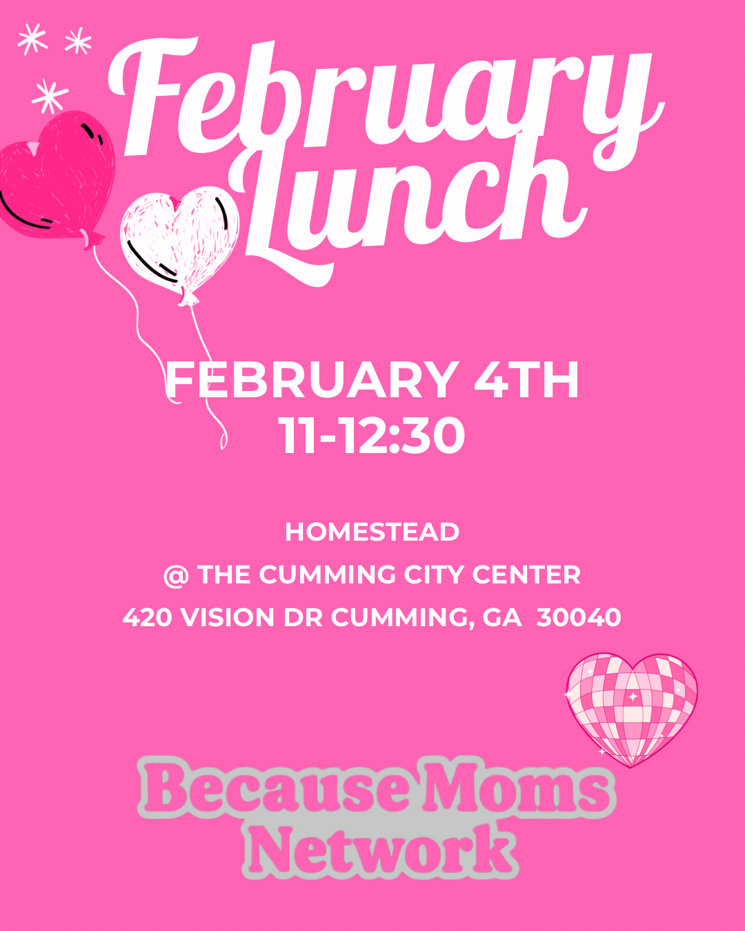 Galentine’s Day Networking Lunch + Gift Exchange | Because Moms Network 💗