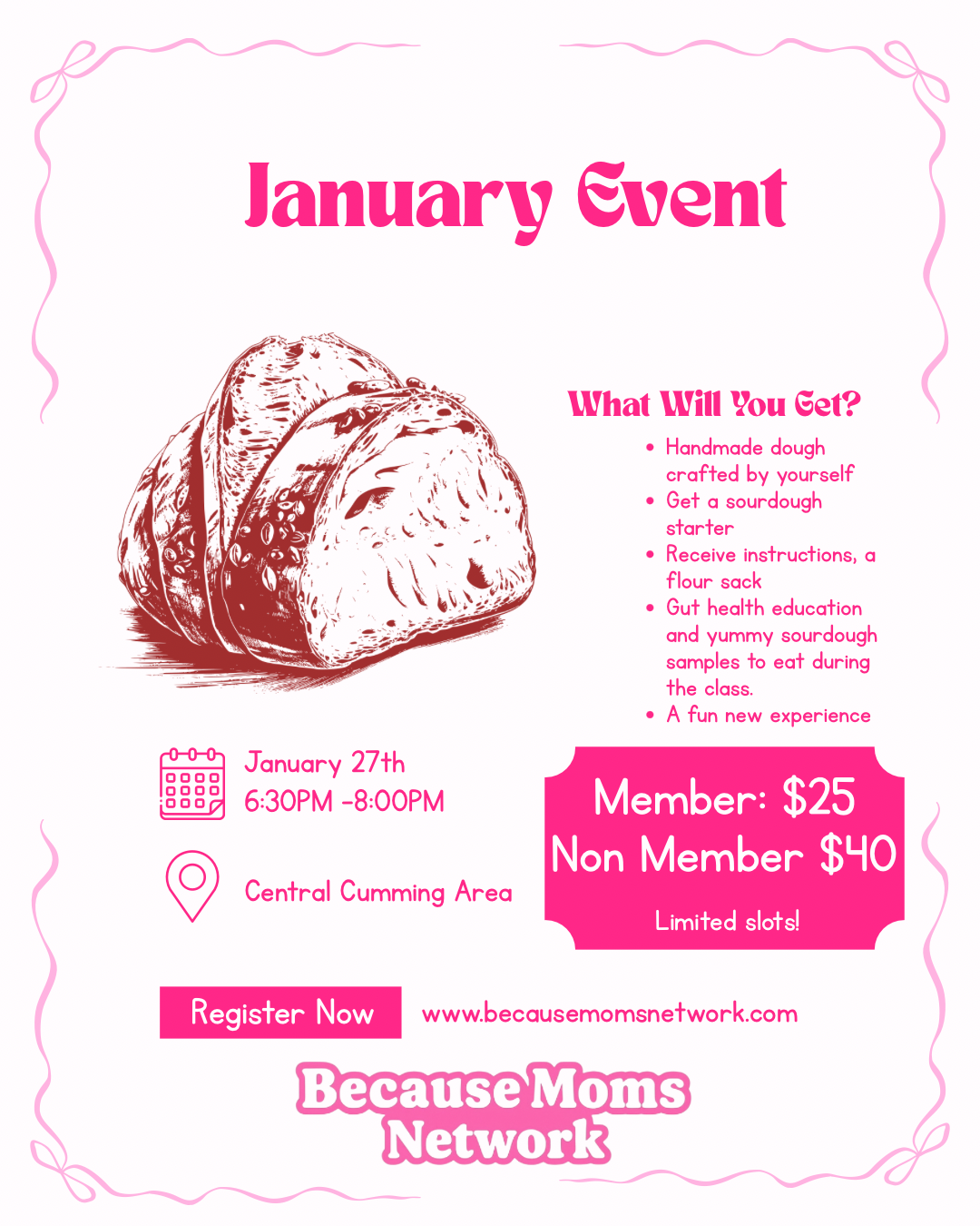 January Sourdough Workshop | Because Moms Network 🍞
