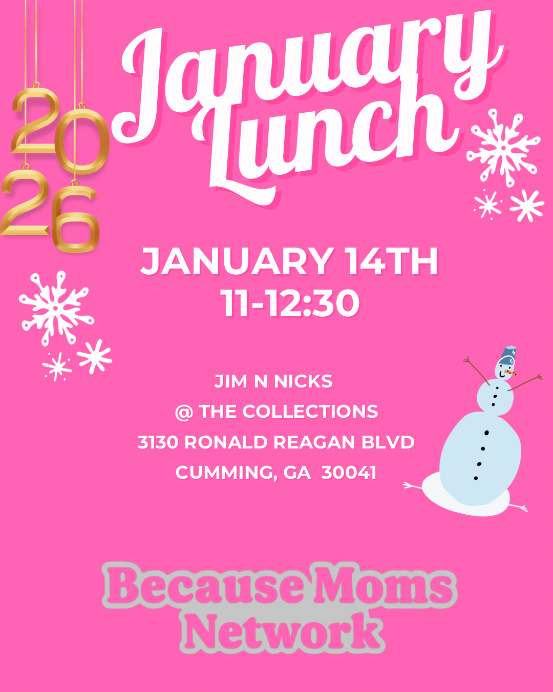 January Networking Lunch | Because Moms Network