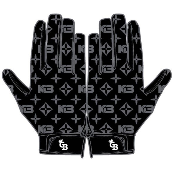 black louis vuitton football gloves