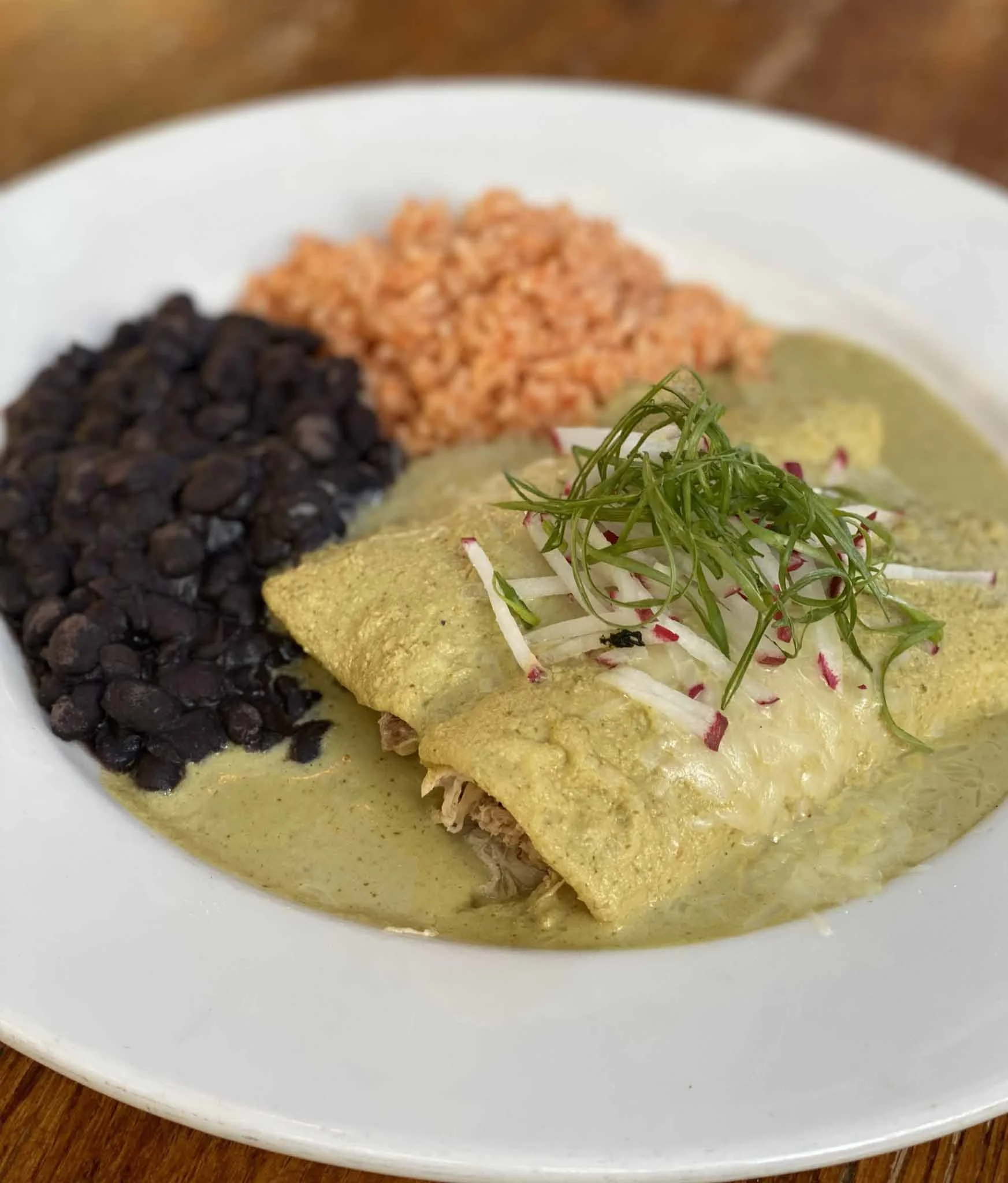 enchiladas pipian verde at El Camino in Seattle