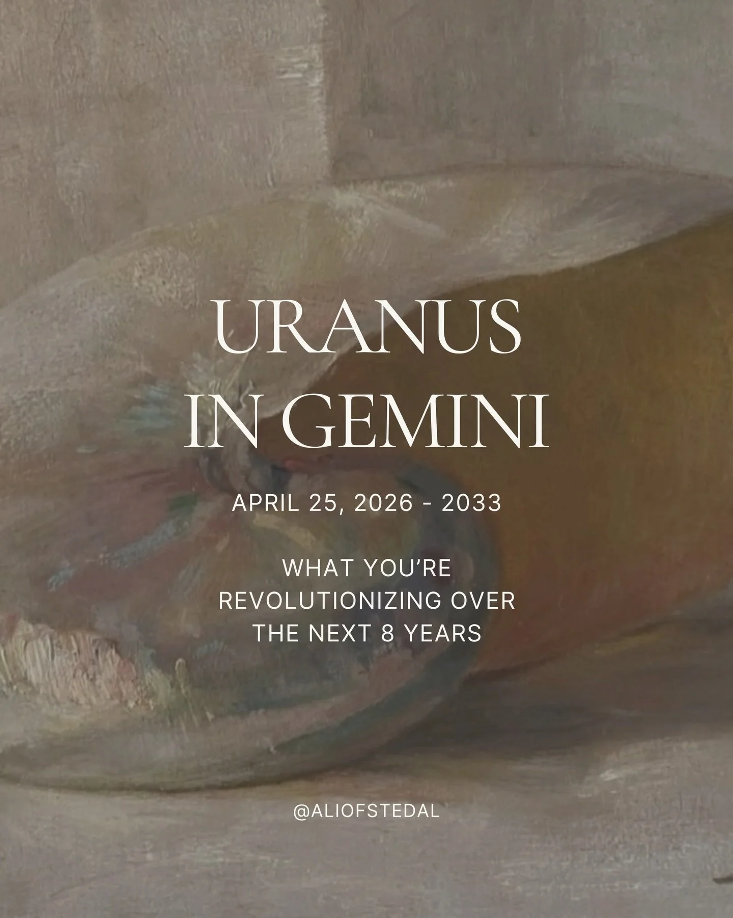 Tomorrow one of the more significant outer planet ingresses occurs 💎 Uranus shifts into Gemini for the next 7 years. 

Comment &ldquo;URANUS&rdquo; to receive my full substack article outlining this transit and what to expect 💎

#uranusingemini #ur