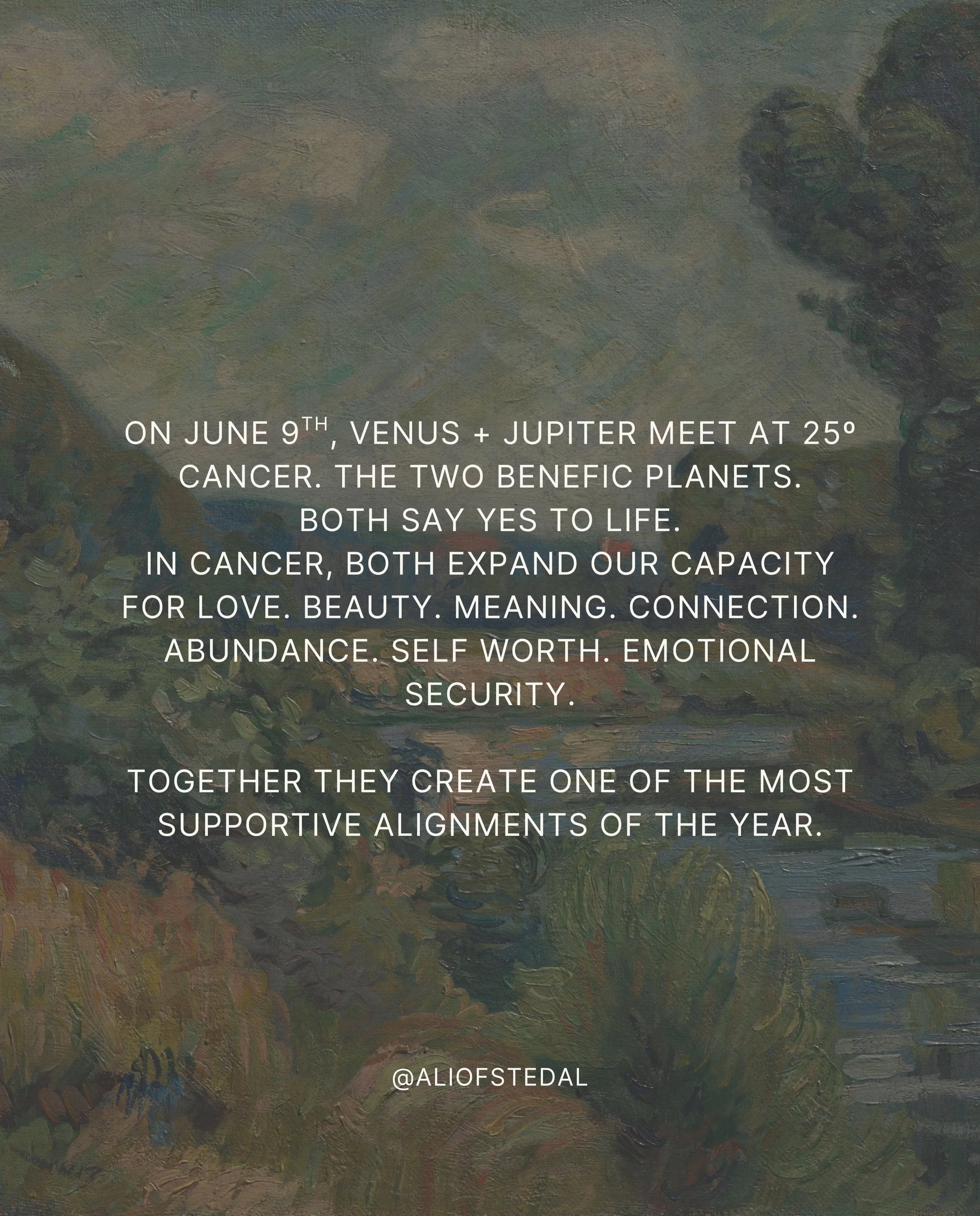 This week is particularly dynamic, with deep work on all of the many layers. If we&rsquo;re talking about manifestation, this week covers all the bases. 

Expanding the heart with Venus + Jupiter to attract what&rsquo;s aligned, then moving into the 