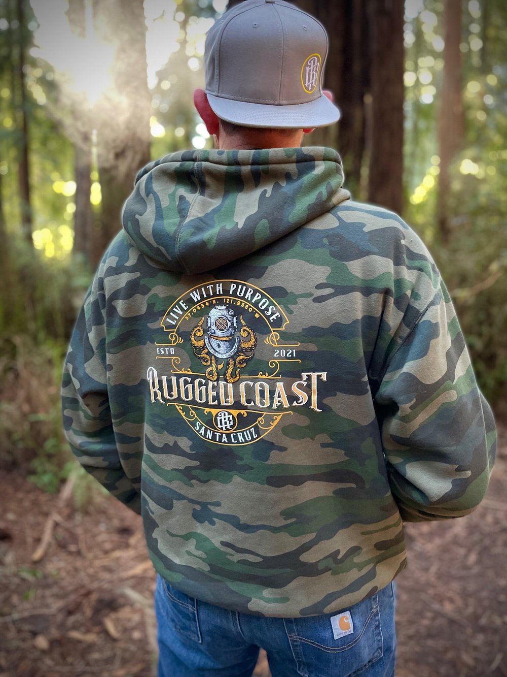 RC Classic Camo Zip Up — Rugged Coast | Santa Cruz born apparel