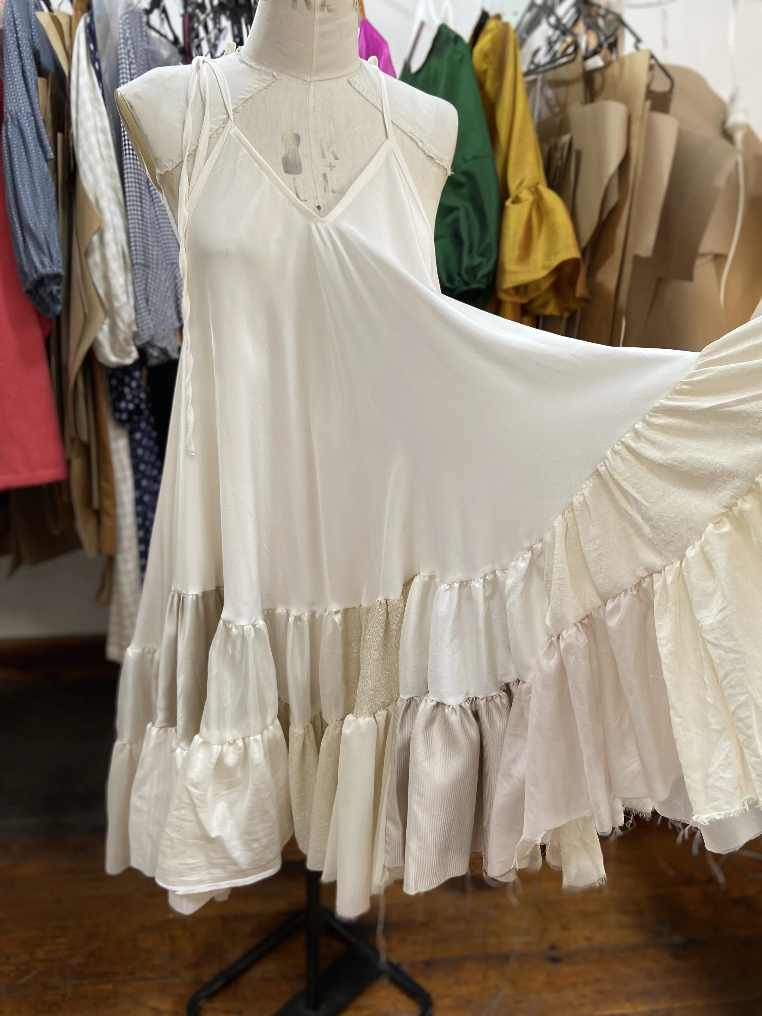 Julie Patchwork Silk Dress