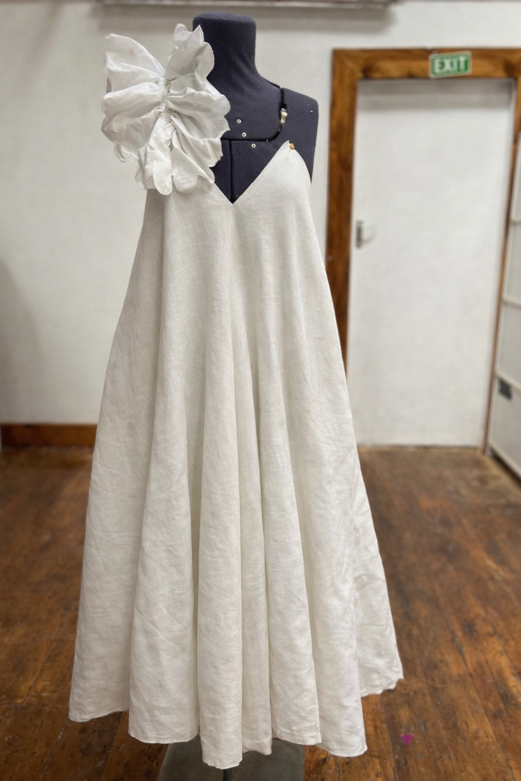 Made to Order: The Devotion Dress. Organic Linen Maxi Ruffle Dress