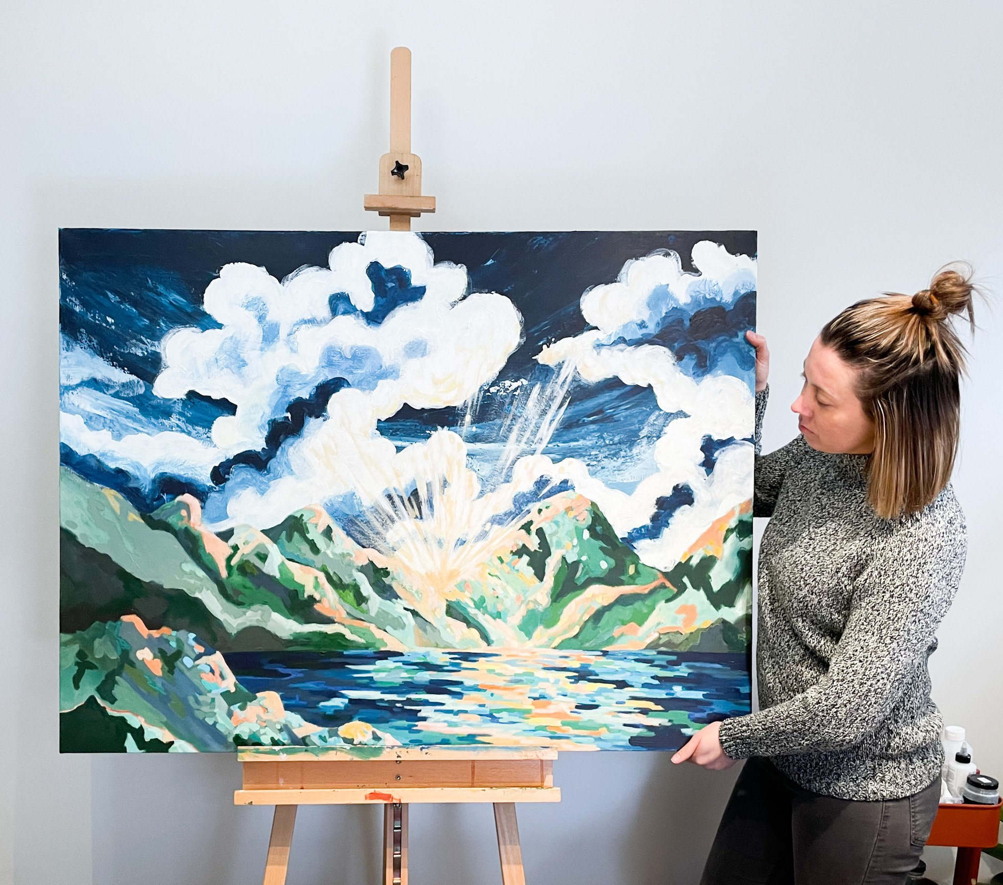 Austria. This 48"x36" commission is dedicated to this collector's love for sailing all over the world. Austria was one of their favourite places to sail and race with friends!
