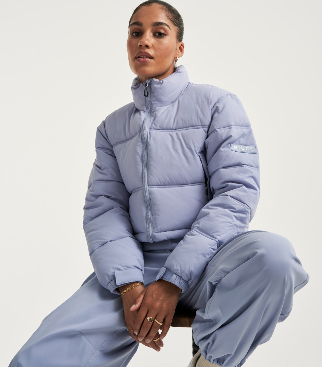 Nicce Reflective Jacket Nicce Reflective Puffer Jacket Red Lined