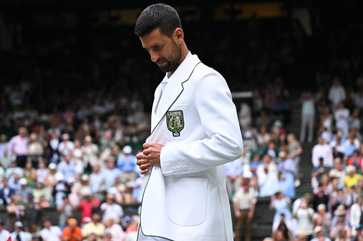 TO CELEBRATE THE FAMOUS LONDON TOURNAMENT, LACOSTE UNVEILS AN EXCLUSIVE CREATION DESIGNED FOR NOVAK DJOKOVICBY CREATIVE DIRECTOR PELAGIA KOLOTOUROS