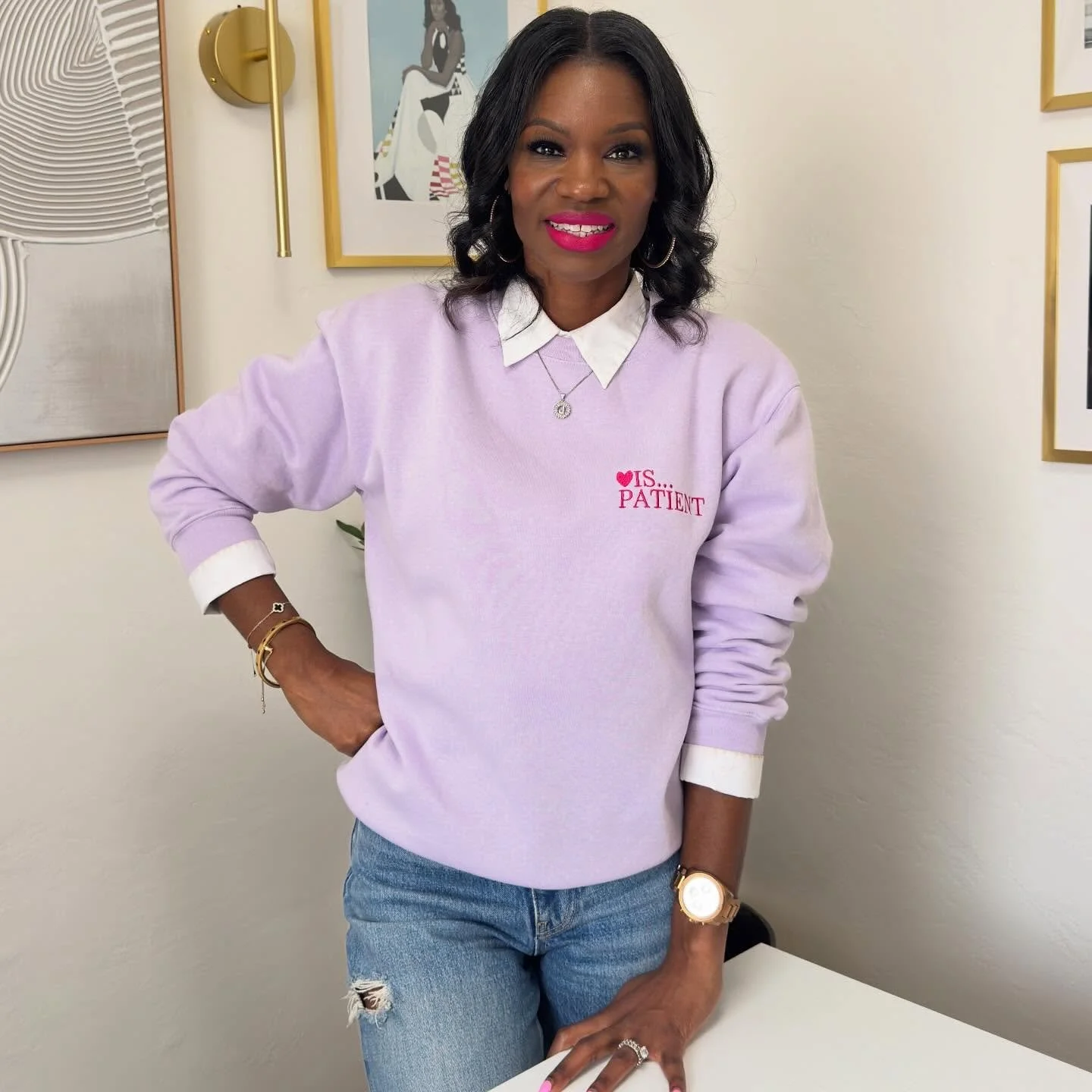 Today was a blast at New Life and just maybe I was cutting up today a lil bit when preaching 🤦🏾&zwj;♀️ 😝 but one thing is for sure. Our Love, Lies, and Loyalty series has been amazing! 

If you loved my 💜 is&hellip;patient sweatshirt hit up @shop