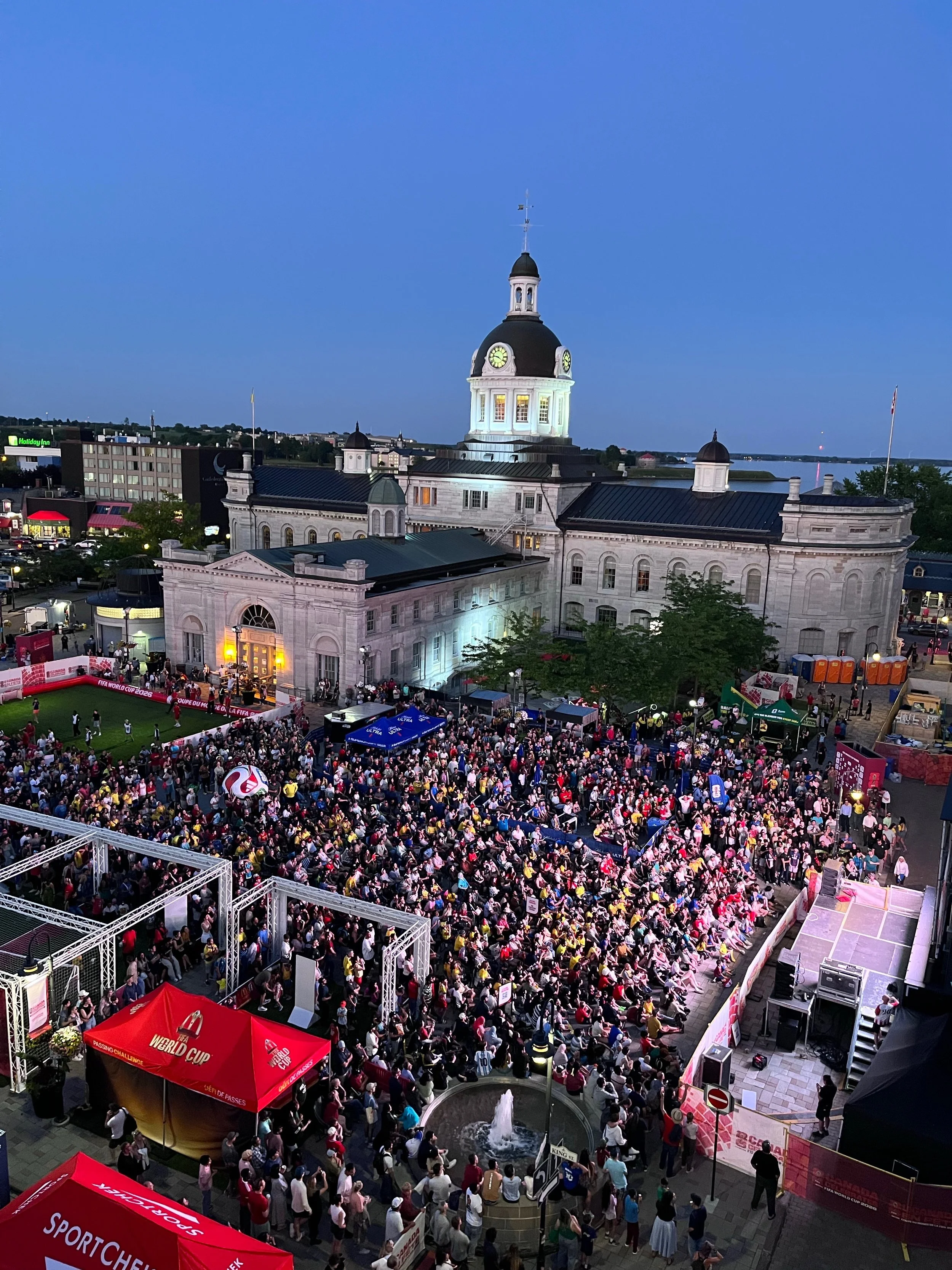 Canada Celebrates FIFA World Cup 2026 - Springer Market Square, Kingston ON.  We put together the Michelob Beer Garden with proceeds to local Rotary Clubs.