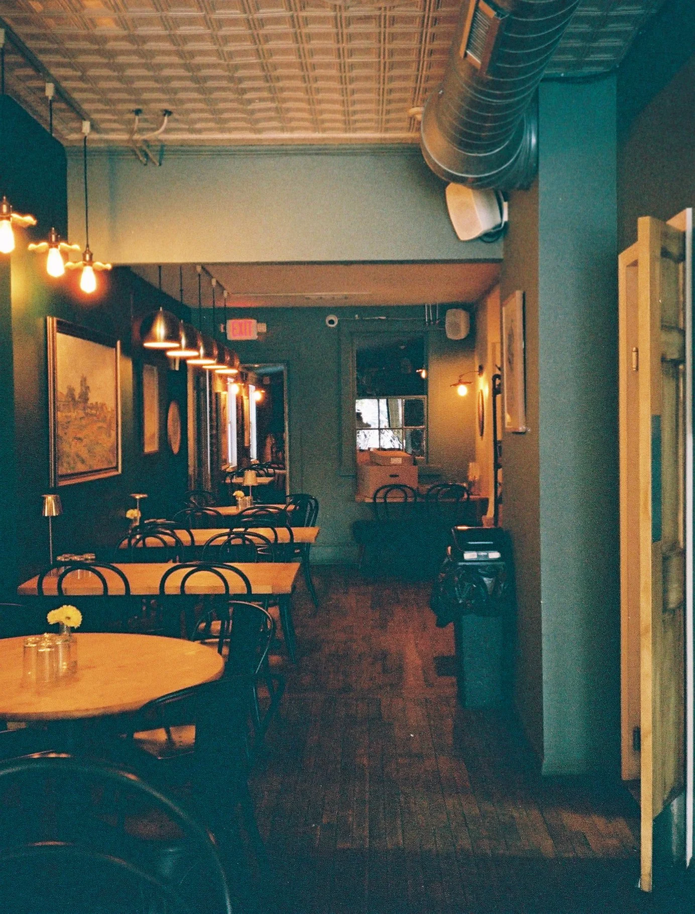 The Daisy Cafe. Taken with a Pentax 17. Kodak Gold. ISO 400.