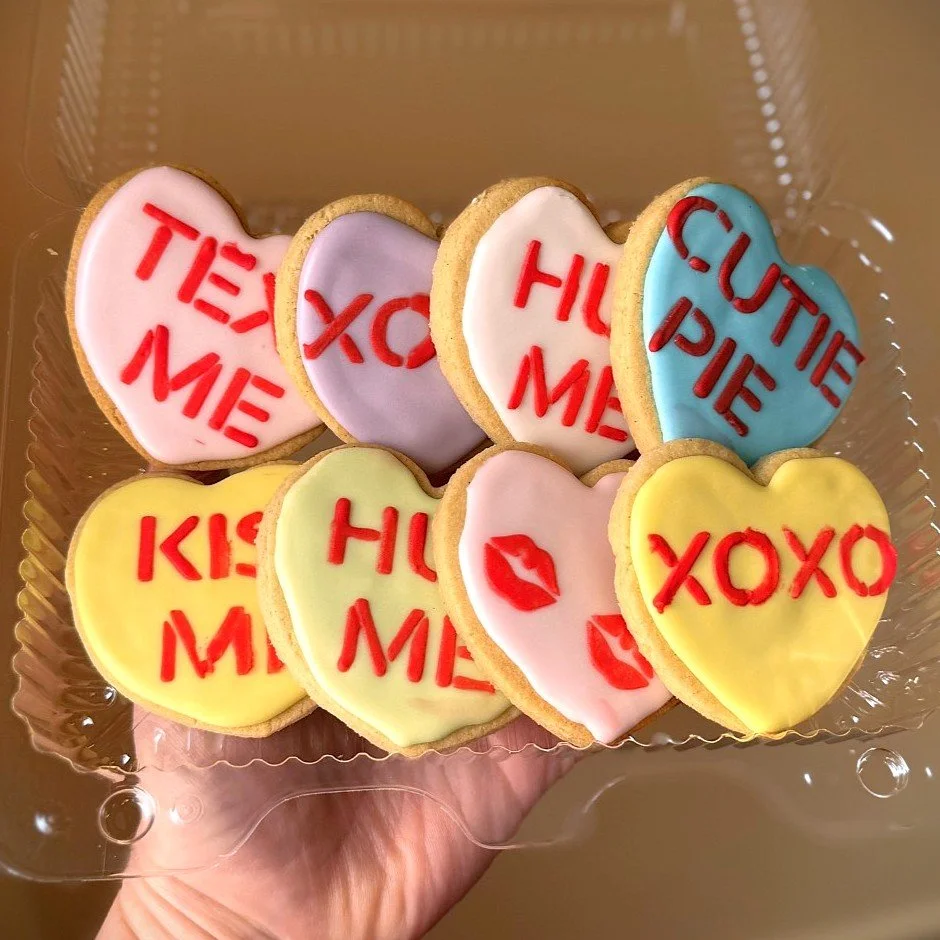 Conversation Sugar Cookie Hearts