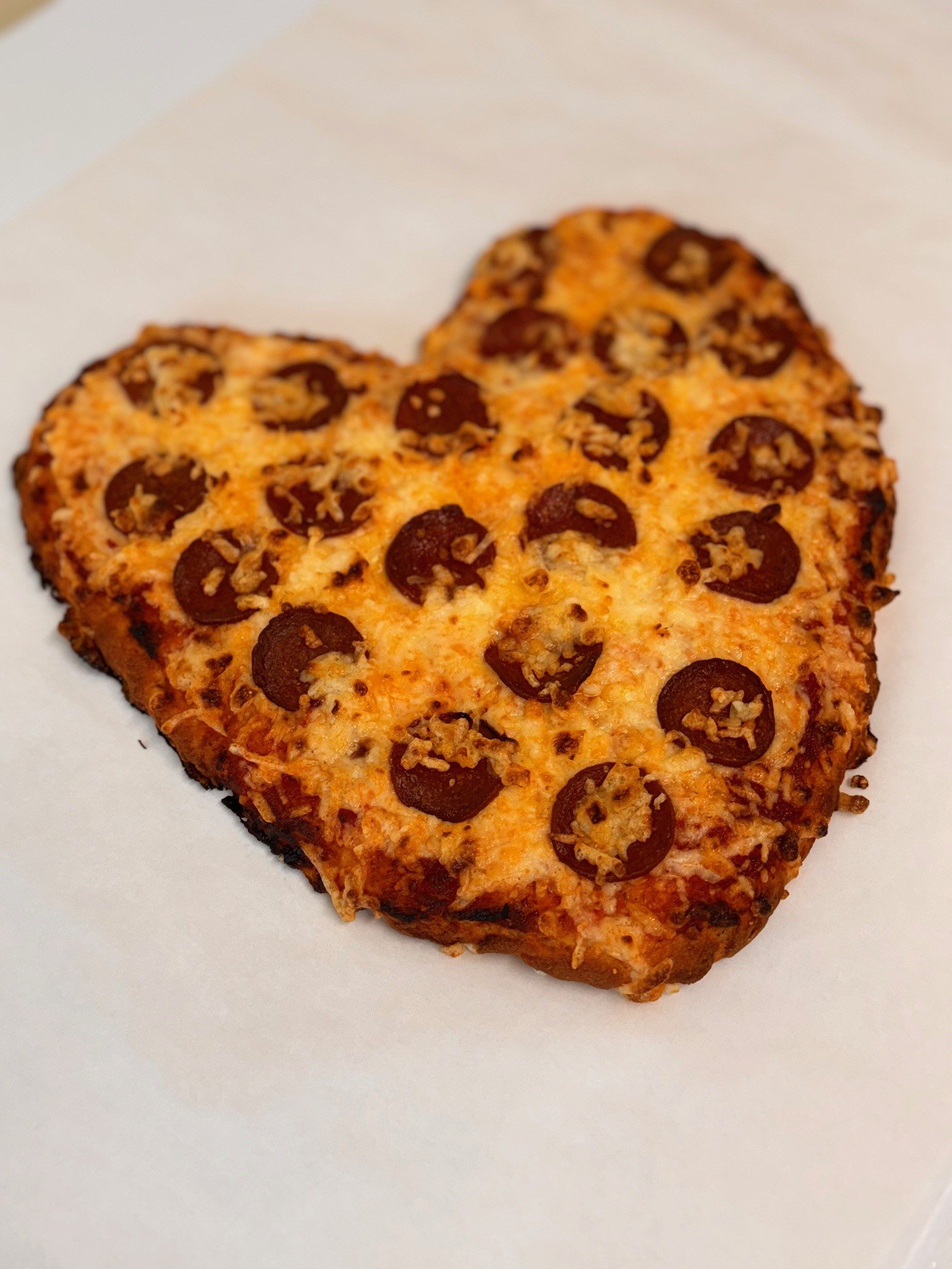 Valentine's Heart-Shaped Pizza