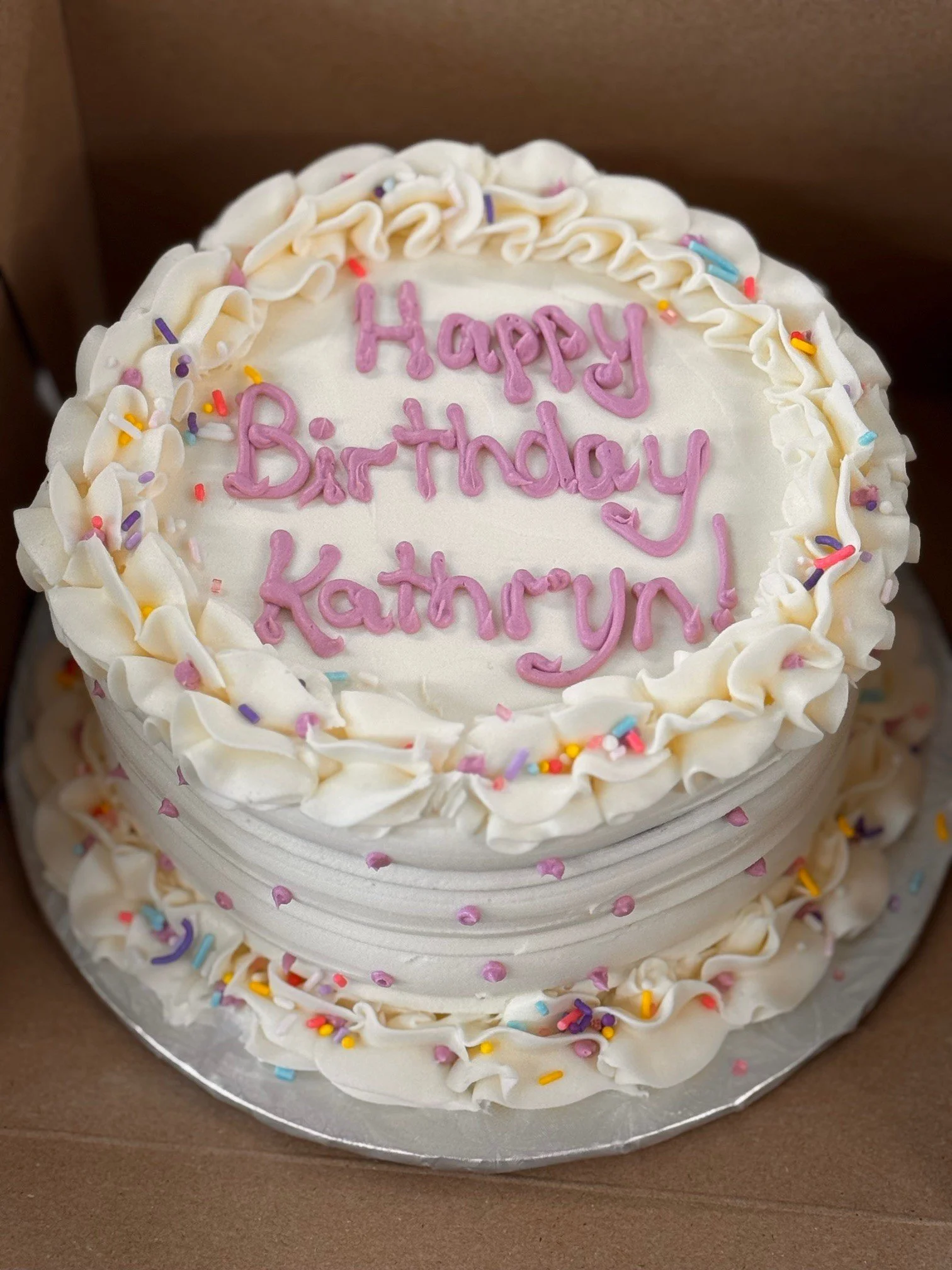 ruffles birthday cake