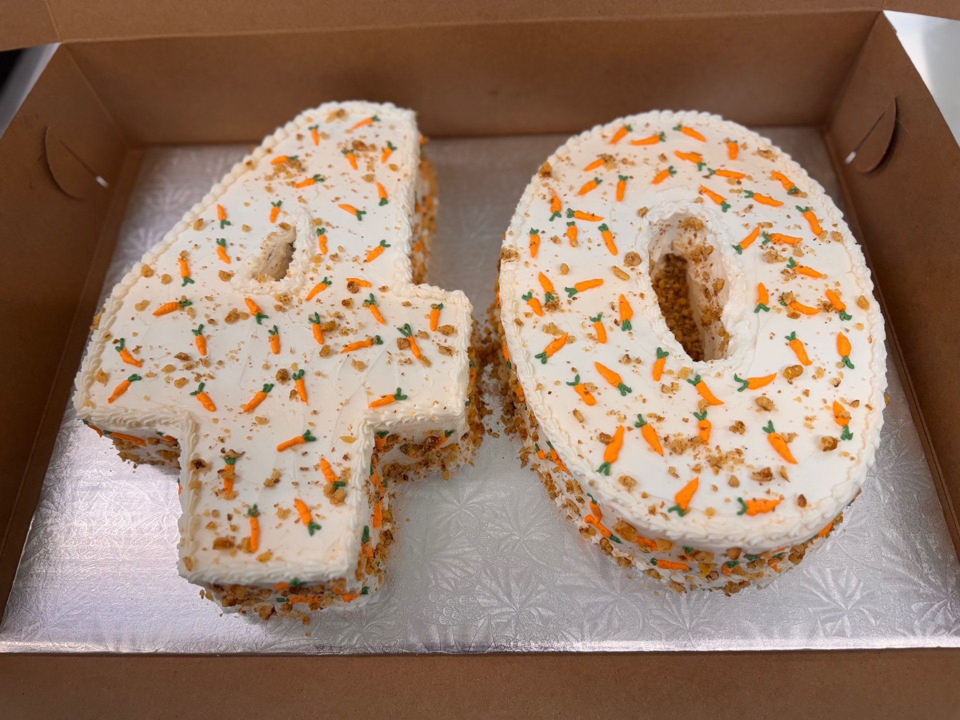 40th birthday carrot cake