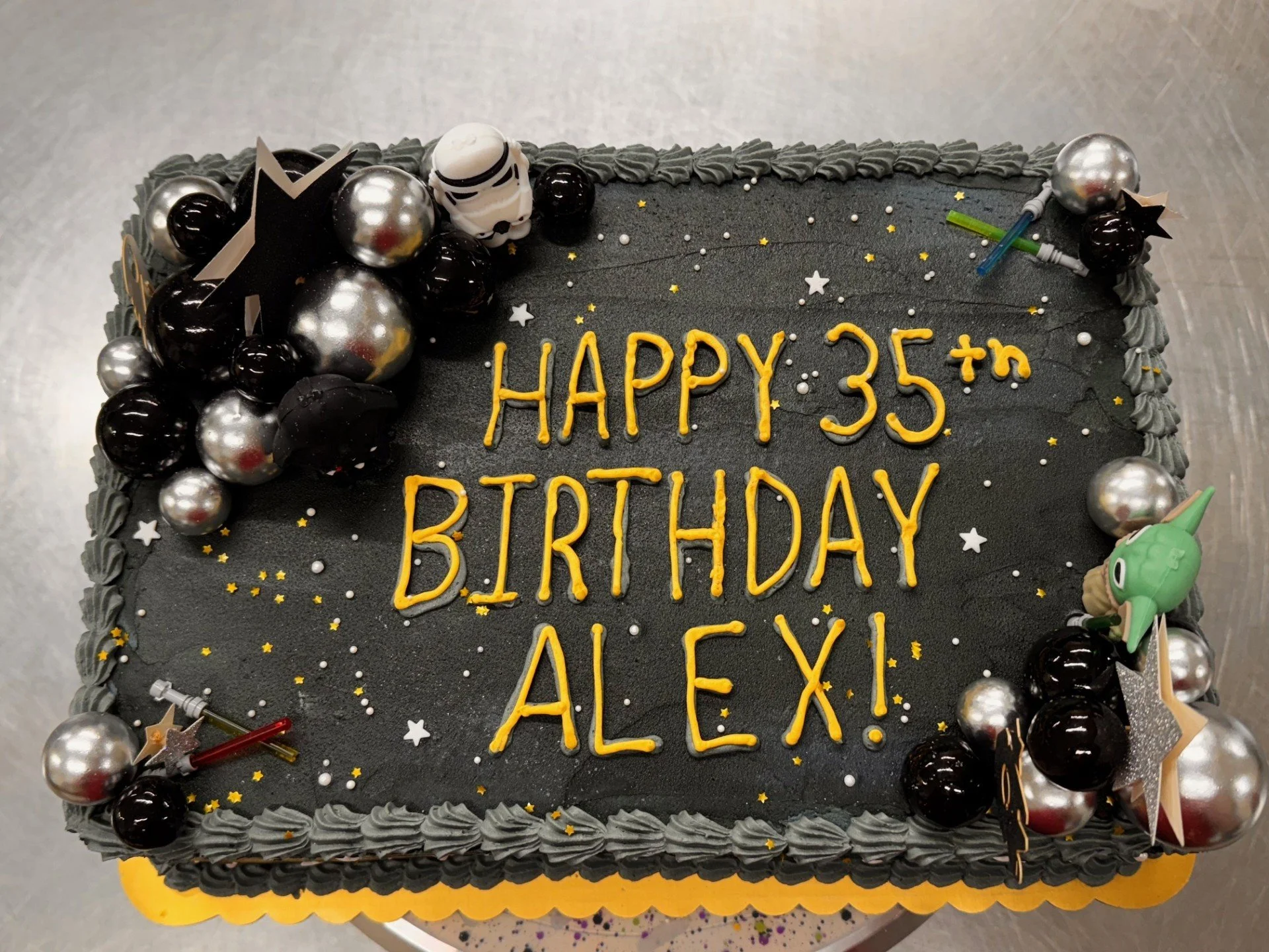 star wars themed slab cake