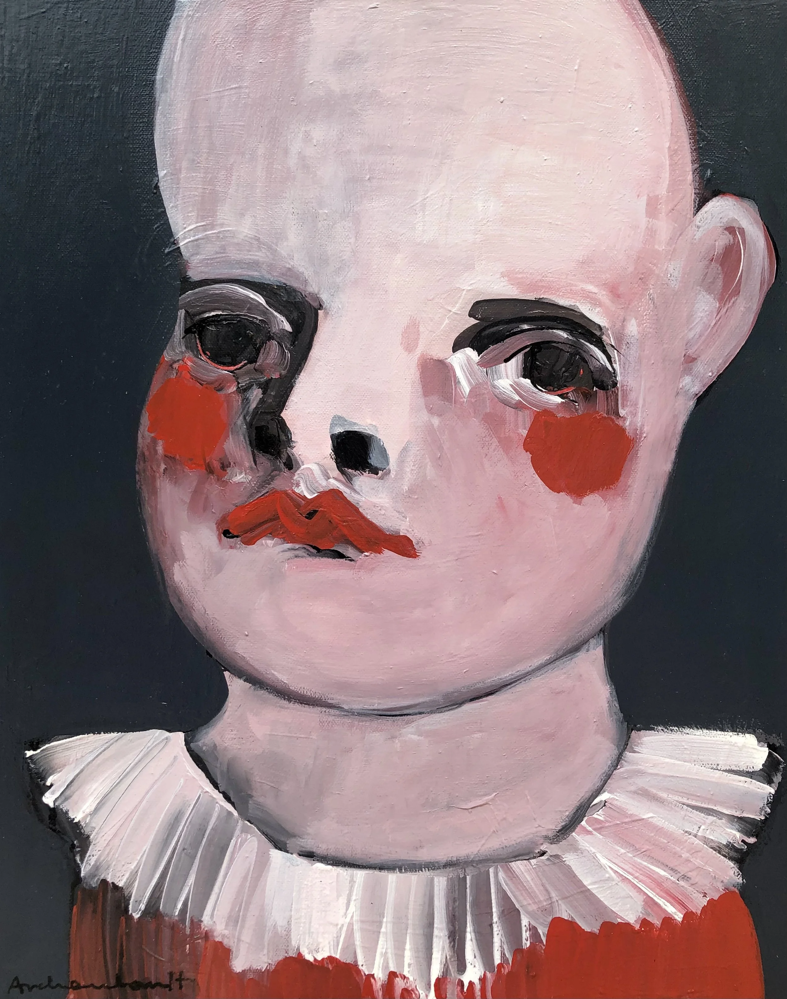 Pierrot, 2025, acrylic on canvas, 16x20 inch