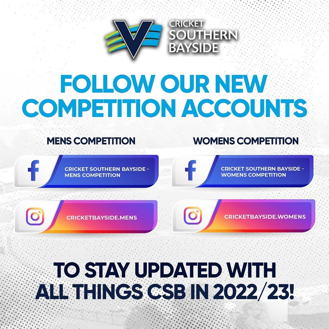 Follow our new competition accounts! 

We have created seperate accounts for the Mens and Womens Competitions, to streamline communication and make information easier to find.

Follow these pages to stay up to date with all the relevant competition i