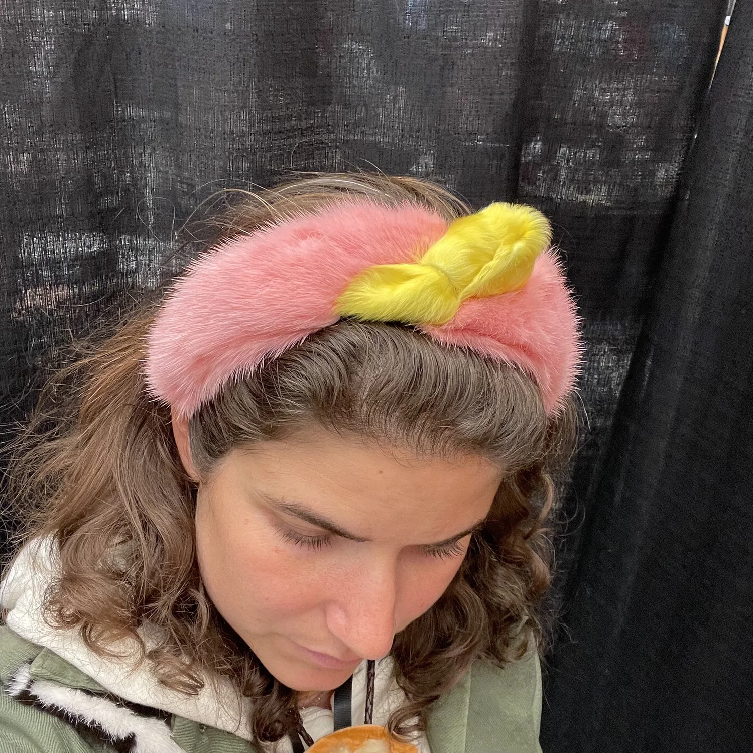 Women\'s Pink and Yellow Headbands Amazon.com : VELSCRUN Yellow Headband Pearl Knotted  main image 3